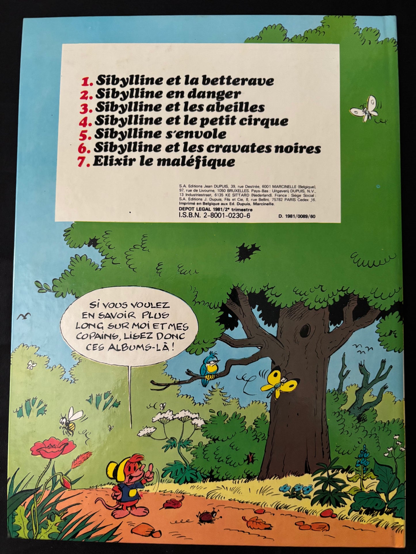 Bd - Sibylline - Sibylline Et les abeilles - Macherot - RE - 1981 - TTBE - Dupuis