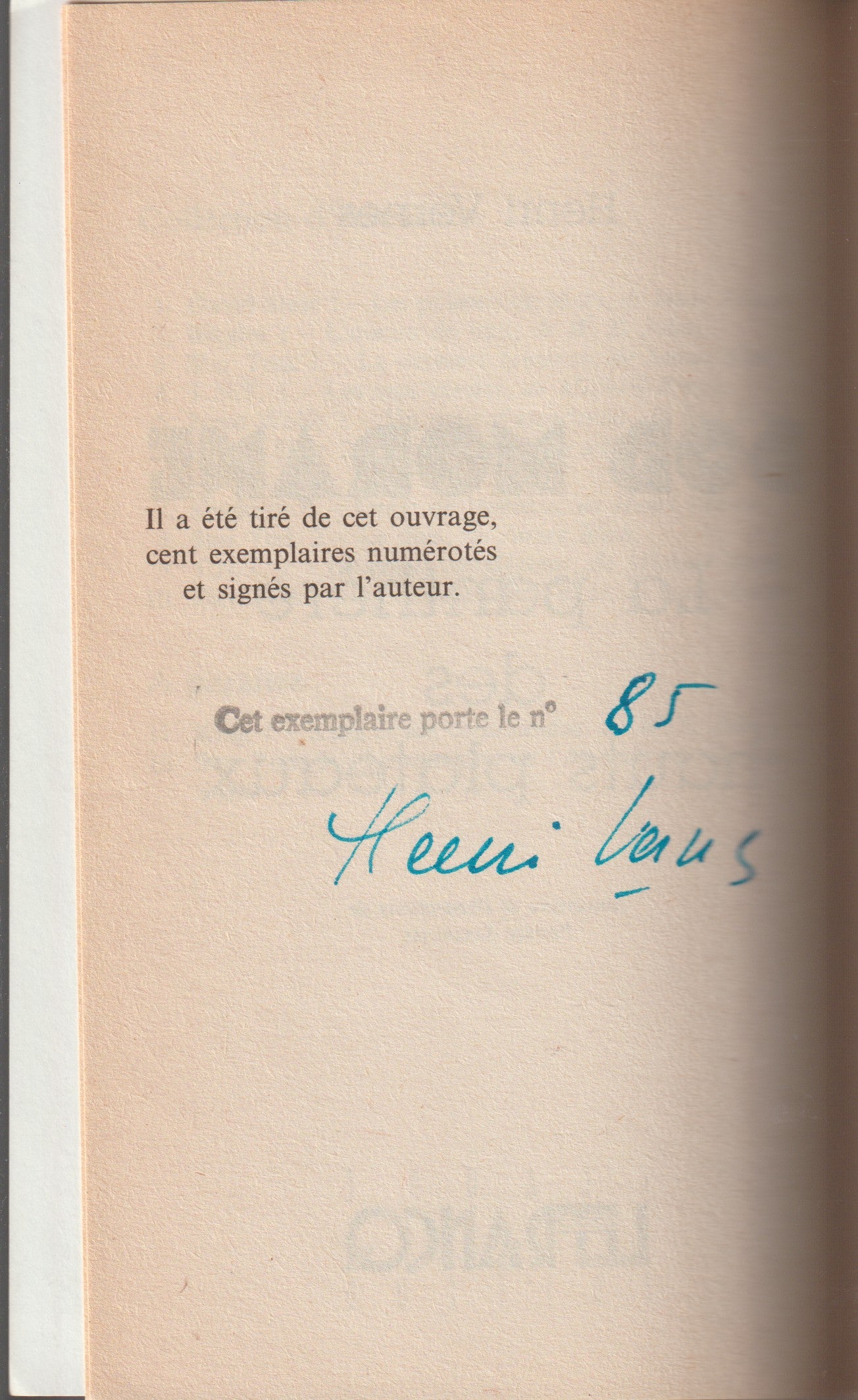 Livre dédicacé - Henri Vernes - Bob Morane - La panthère des Hauts-Plateaux - Numéro 4 - TYPE 21 - EO - 1992 - Neuf - Lefrancq