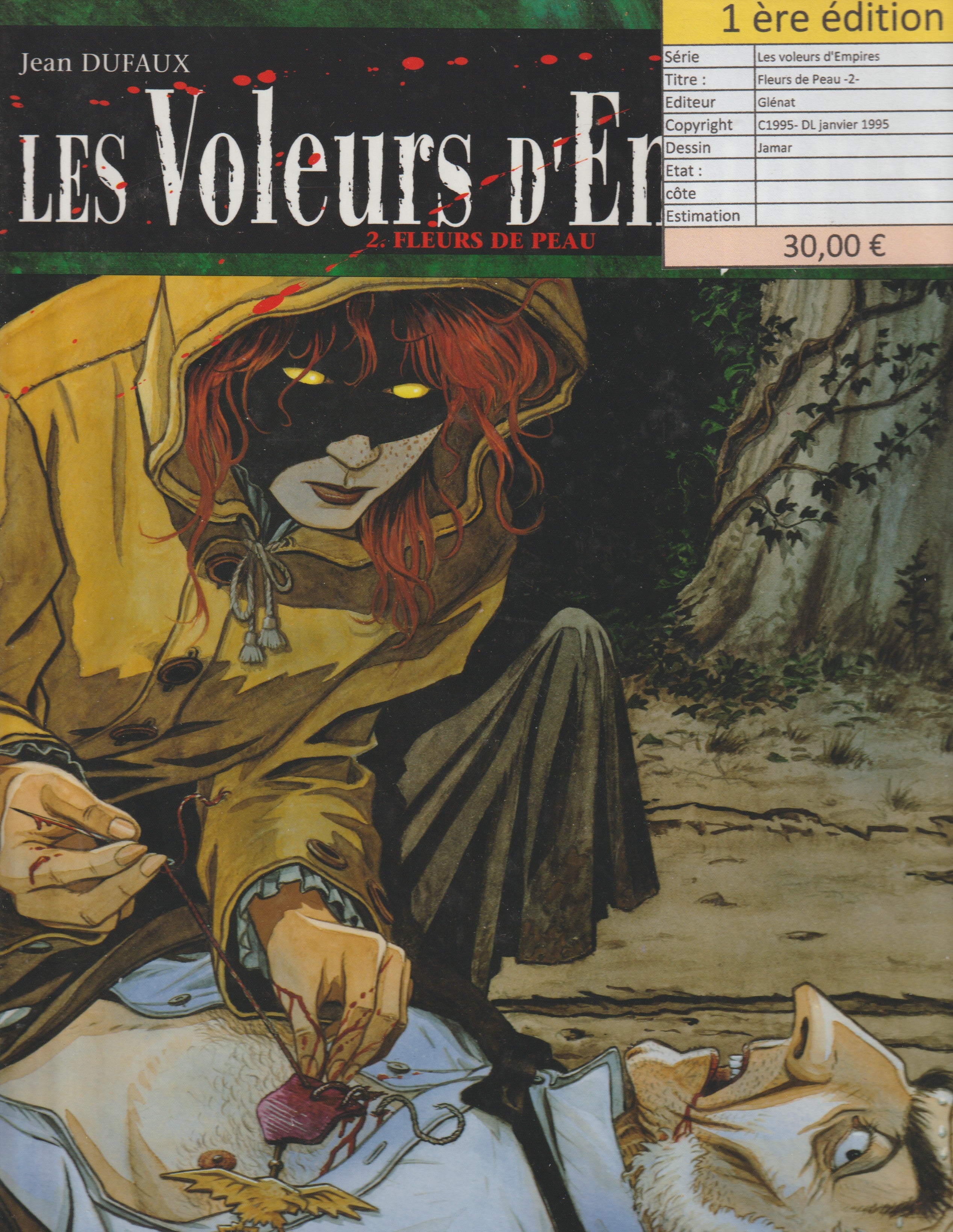 Bd - Les voleurs d'empire - Fleurs de peau - Tome 2 - Jamar - EO - 1995 - TTBE - Glenat