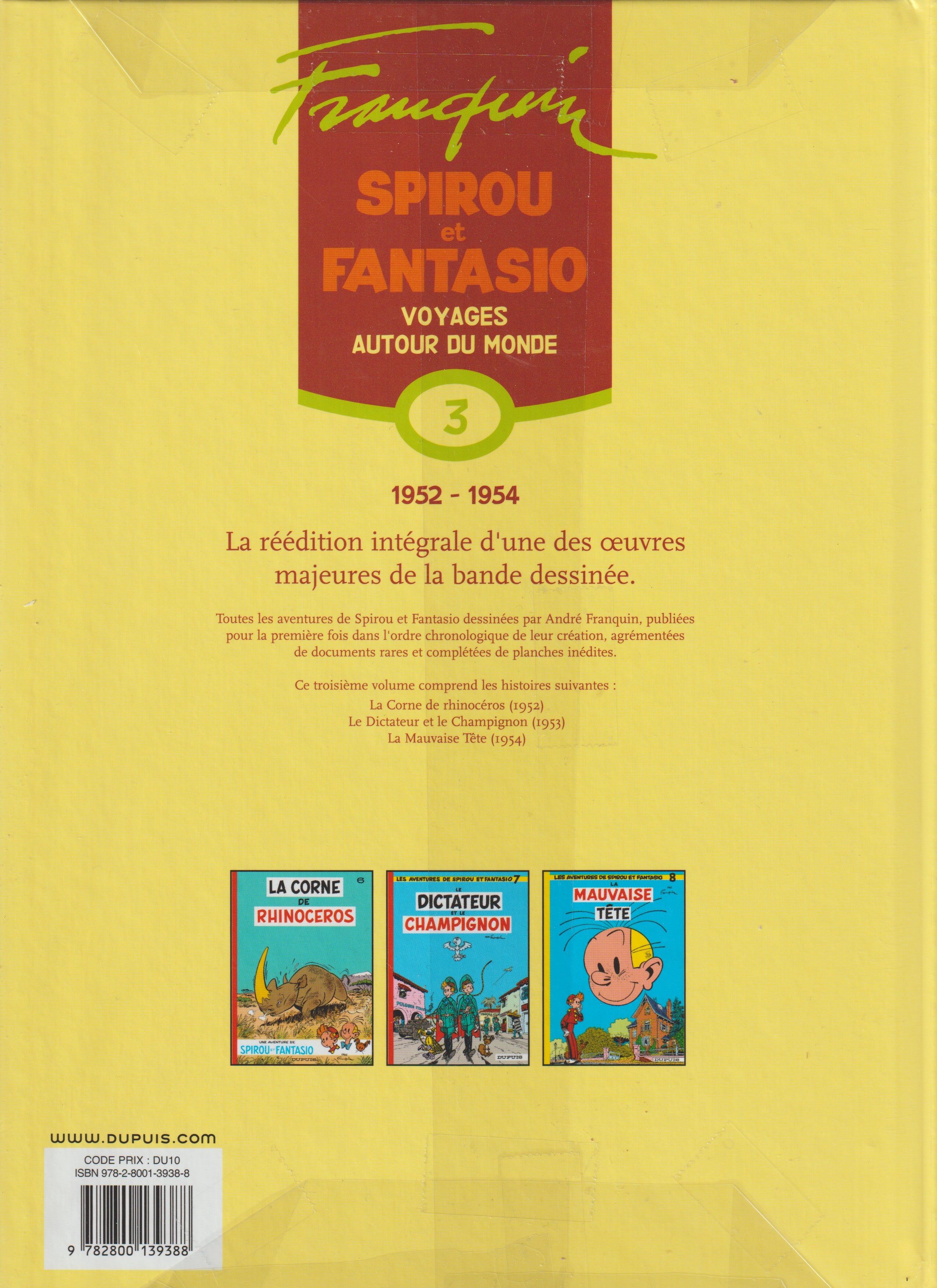 Bd - Spirou et Fantasio - Voyages autour du monde - Tome 3 - Franquin - EO - 2007 - TTBE - Dupuis