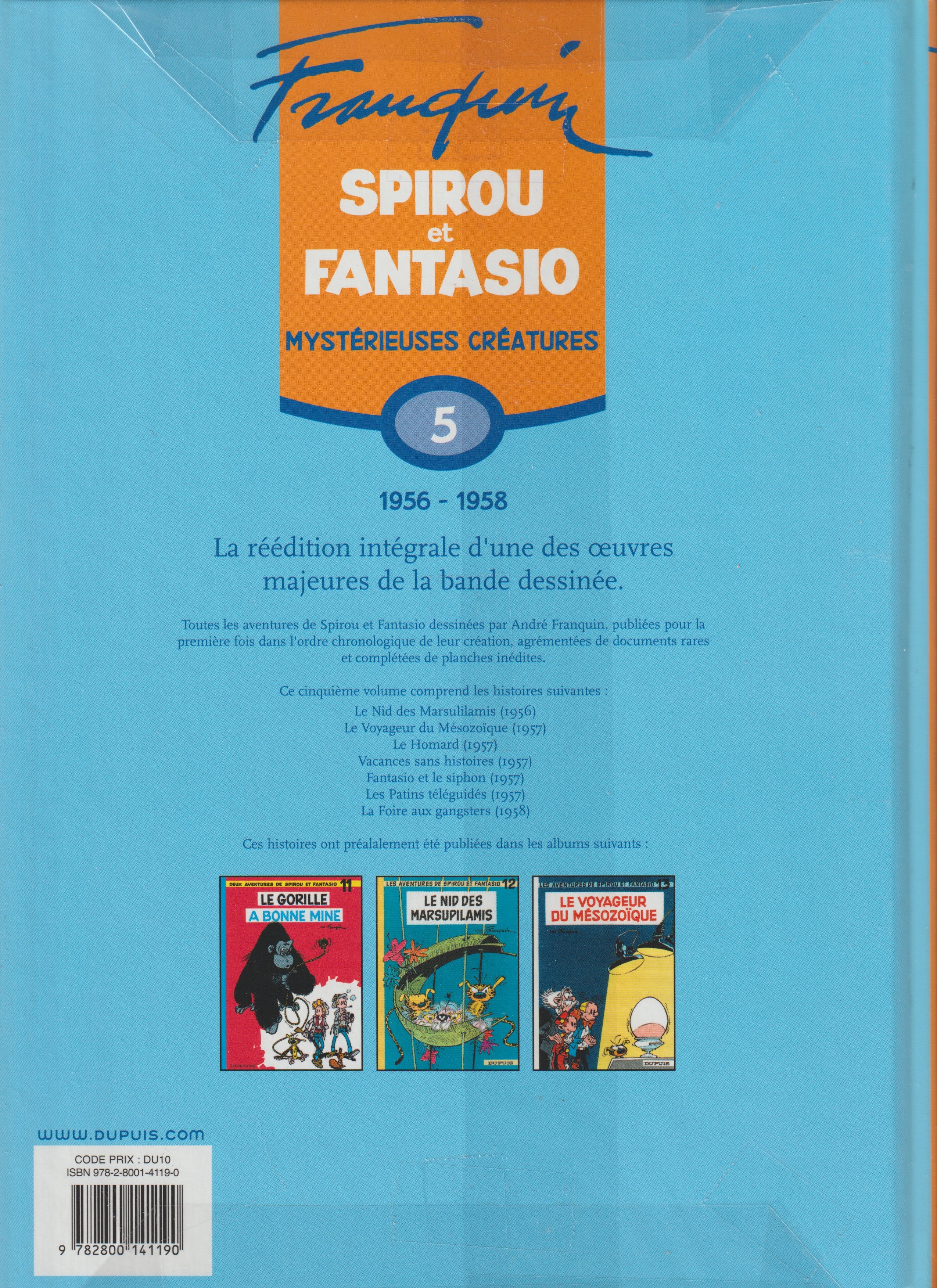 Bd - Spirou et Fantasio - Mysterieuses créatures - Tome 5 - Franquin - EO - 2008 - TTBE - Dupuis
