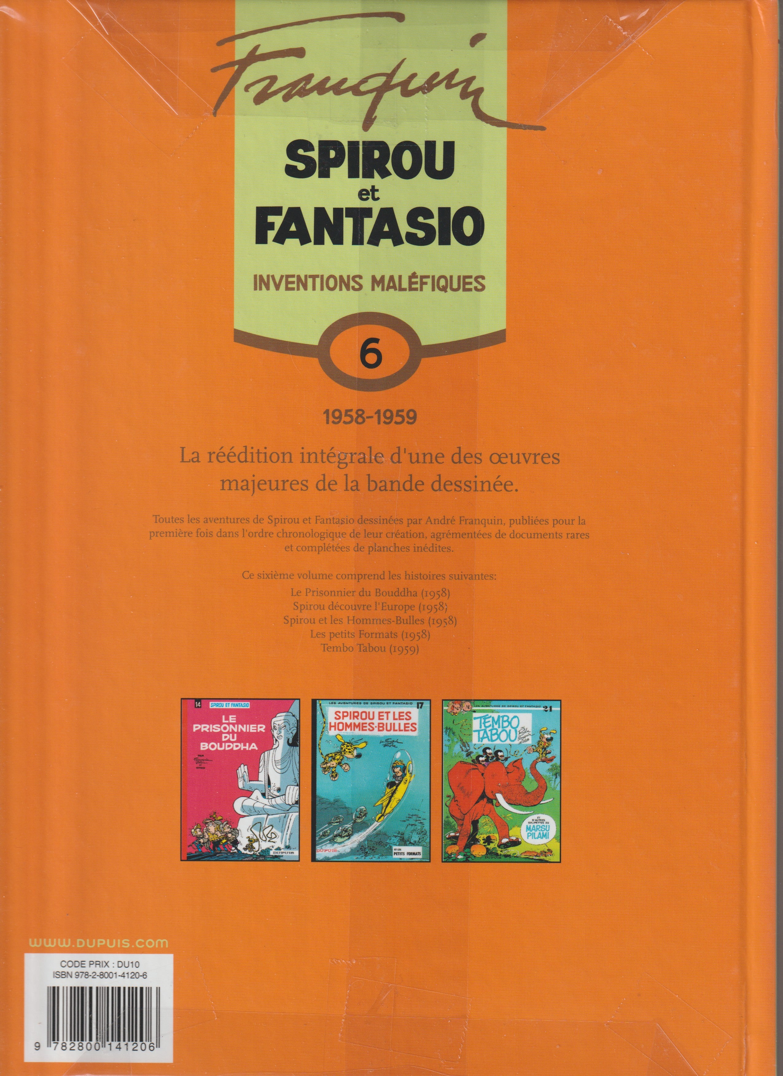 Bd - Spirou et Fantasio - Inventions maléfiques - Tome 6 - Franquin - EO - 2008 - TTBE - Dupuis