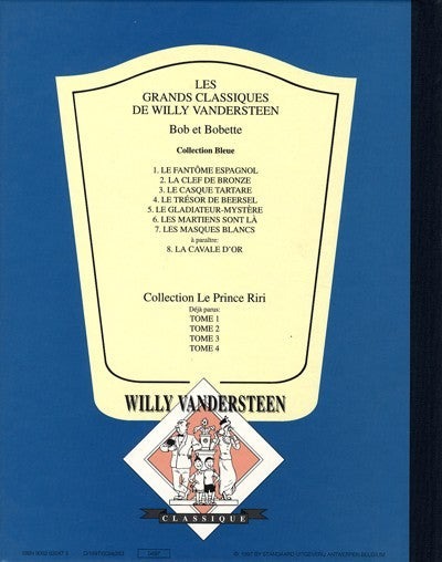 BD  Bob et Bobette - N°7 - cart. Les masques blancs - RE - 1997 - TTBE - Vandersteen