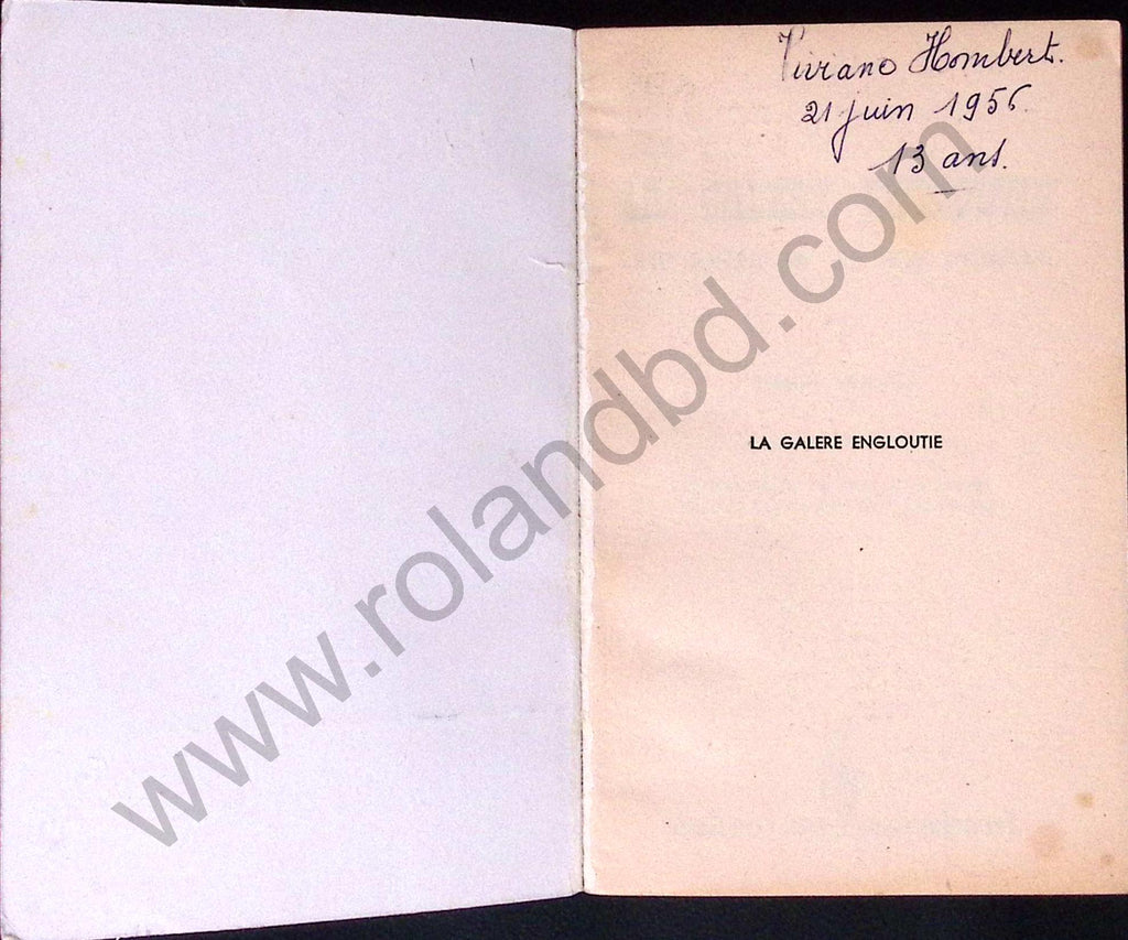 Livre - Henri Vernes - Bob Morane - La galère engloutie - Numéro 21 - TYPE 1 - RE -  1954 - BE- Marabout junior