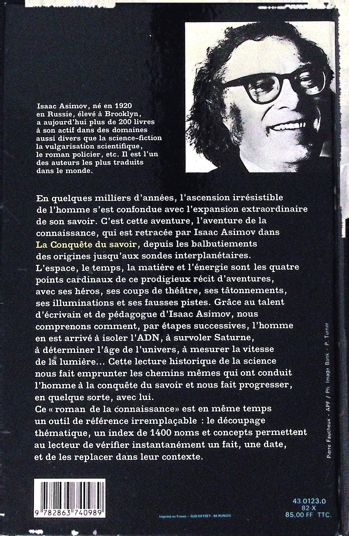 Livre science-fiction - Autres collections - Isaac Asimov - La conquète du savoir - EO - 1982 - TTBE - Mazarine