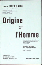 Livre ancien - Histoire - Origine de l'homme - Jean Hiernaux - EO - 1963 - TTBE- Cercle d'éducation populaire