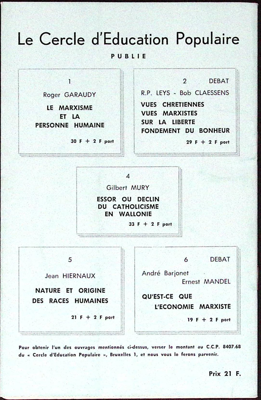 Livre ancien - Histoire - Origine de l'homme - Jean Hiernaux - EO - 1963 - TTBE- Cercle d'éducation populaire
