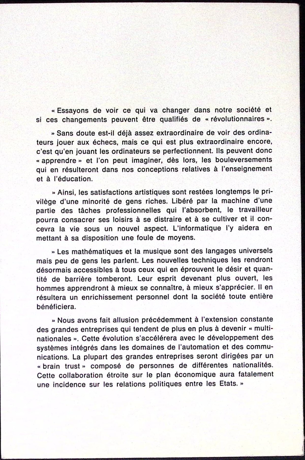 Livre ancien - Informatique - L'homme et l'ordinateur - John Diebold - EO - 1971 - TTBE- Editions Arts et voyages