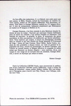 Livre - Georges Simenon - Georgin/Mertens/Micha - Collection cistre essai 10 - Simenon L'age d'homme - EO - 1980 - TTBE - Editions l'age d'homme