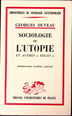 Livre ancien - SSH - Sociologie de l'utopie - Georges Duveau - EO - 1961 - TTBE- Presses universitaires de France