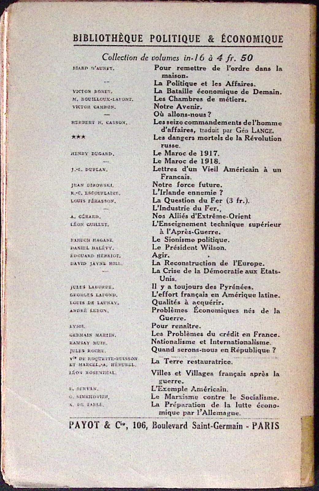 Livre ancien - Ouvrages techniques - Le système Taylor - C. Bertrand Thompson - EO - 1919 - TTBE - Payot et Cie