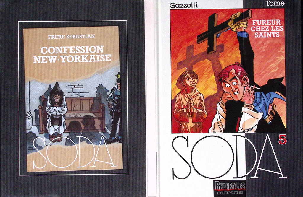 Bd dédicacée - SODA - Fureur chez les saints - Tome 5 - Bruno Gazzotti et Philippe Tome - EO - 1993 - BE - Dupuis