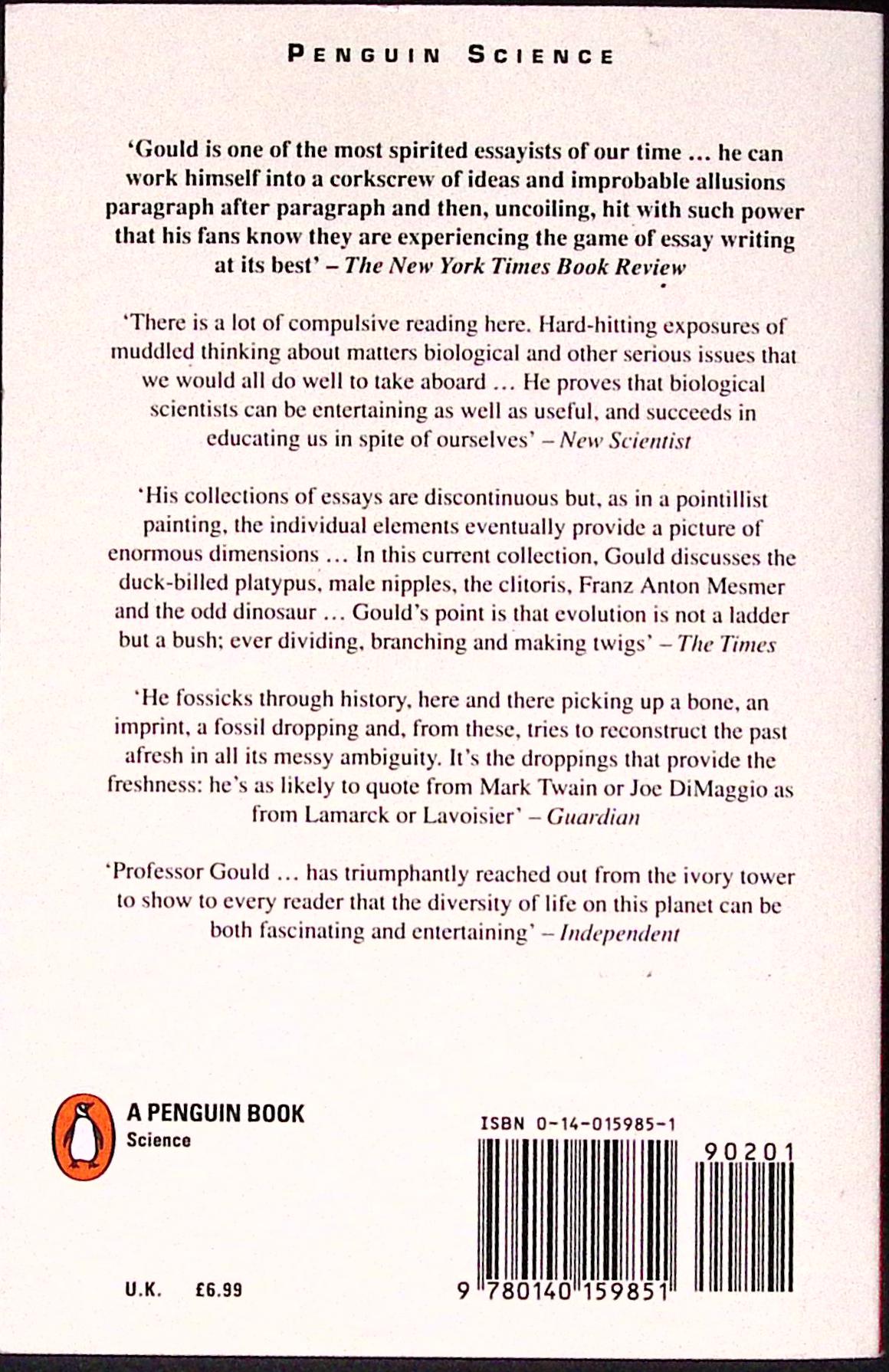 Livre ancien - Biologie - Bully for brontosaurus - Stephen J. Gould - EO - 1991 - TTBE- Penguin Books