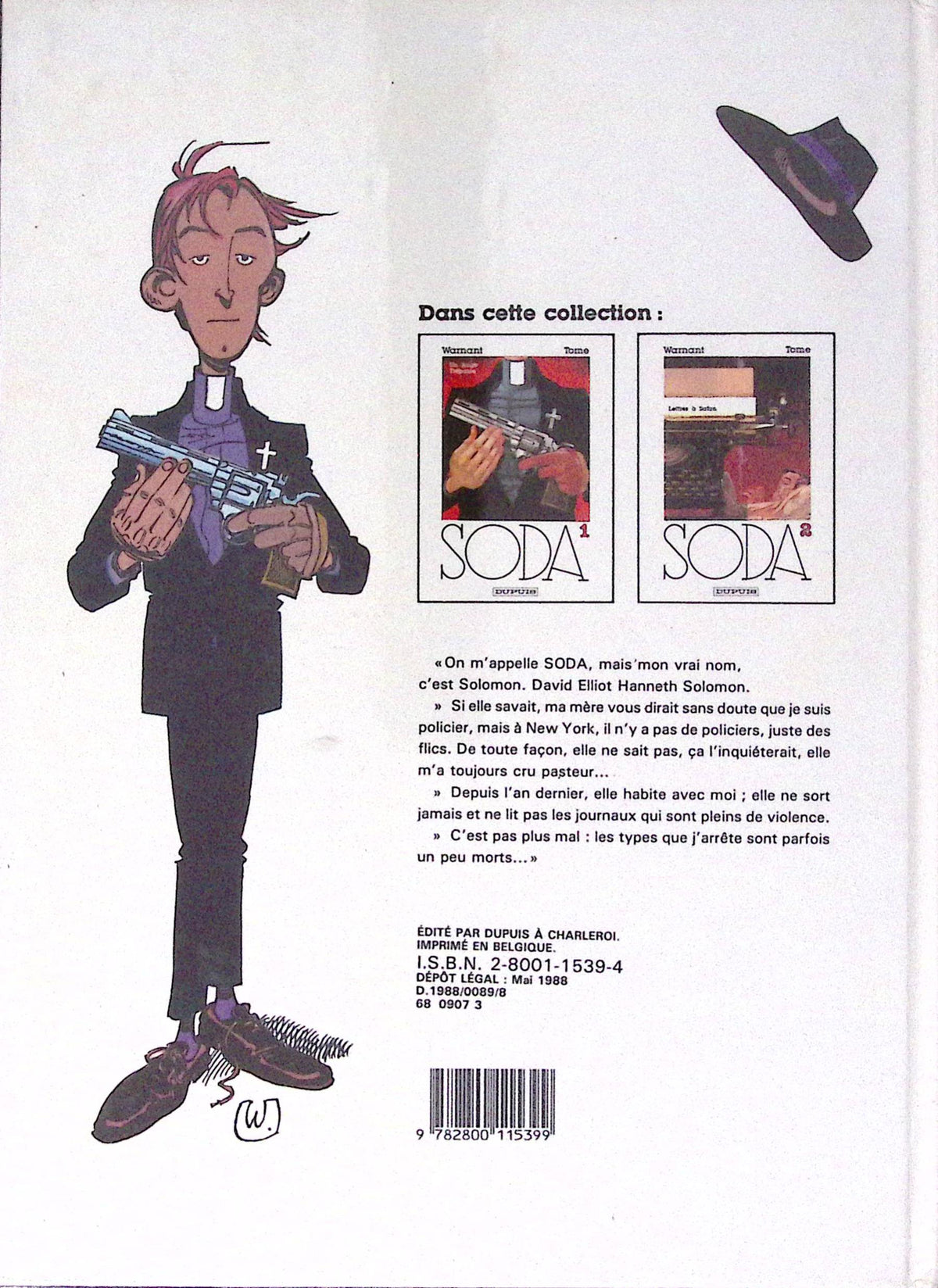 Bd - SODA - Lettres à Satan - Tome 2 - Luc Warnant et Philippe Tome - EO - 1988 - TTBE - Dupuis