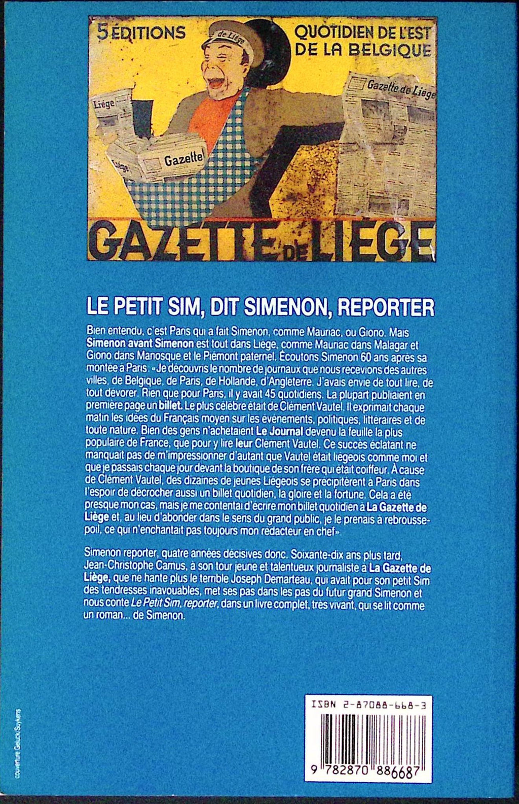 Livre - Georges Simenon - Jean-Christophe Camus - Simenon avant Simenon - EO - 1989 - TTBE - Didier Hatier