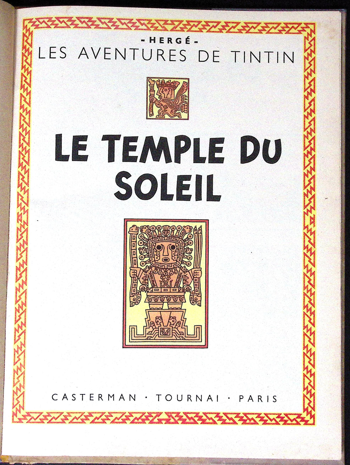 Bd Tintin - Le temple du soleil B3 - Hergé - EO - 1949 - TBE - Casterman