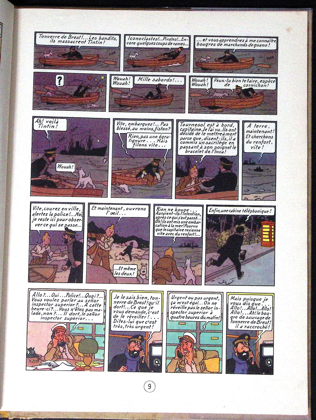 Bd Tintin - Le temple du soleil B3 - Hergé - EO - 1949 - TBE - Casterman