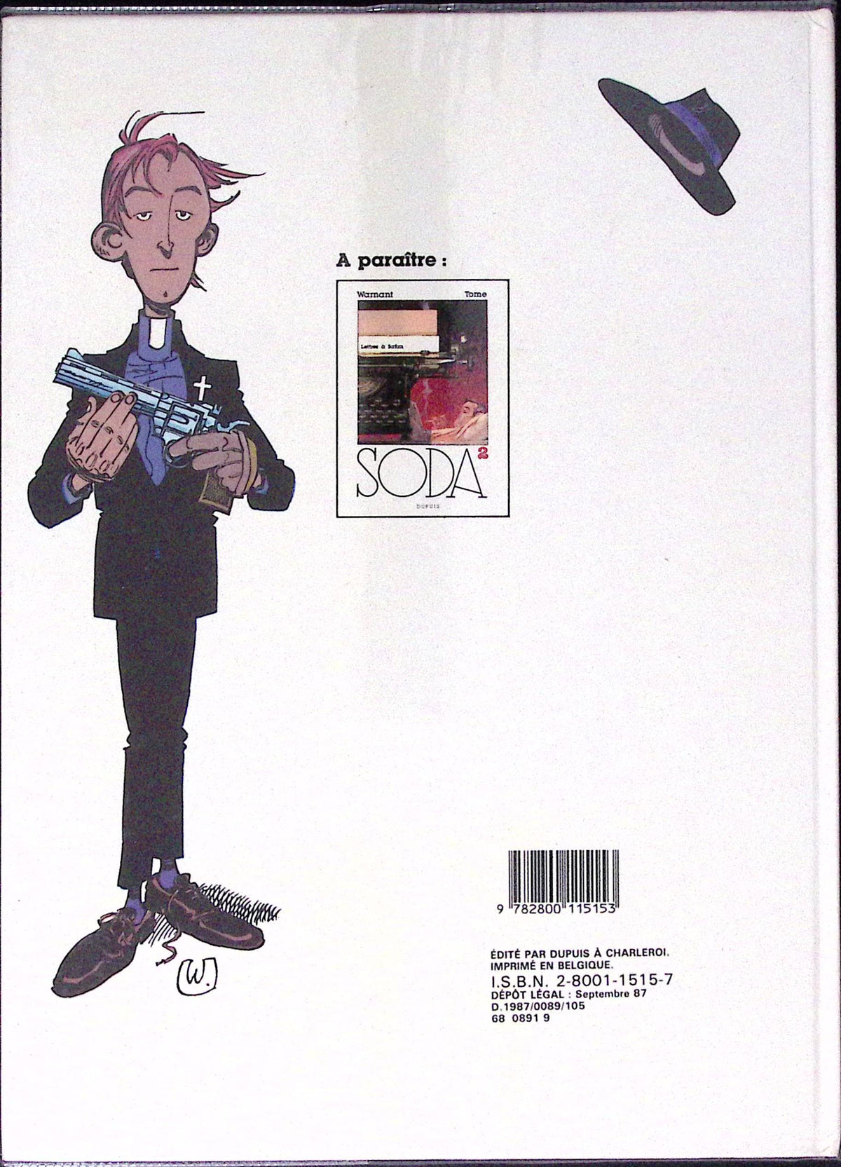 Bd - SODA - Un ange trépasse - Tome 1 - Luc Warnant et Philippe Tome - EO - 1987 - TTBE - Dupuis