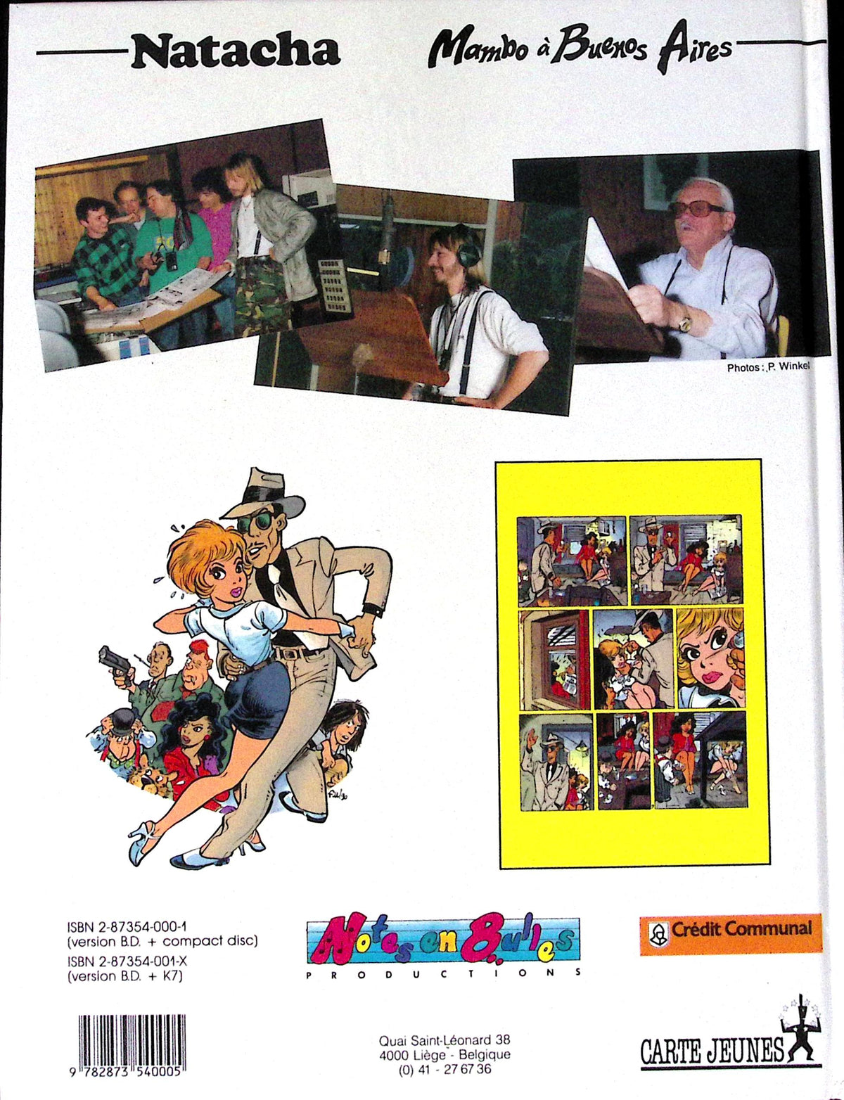 Bd - Natacha - Mambo à Buenos Aires+CD - Walthéry - EO - 1990 - TTBE - Notes en bulle