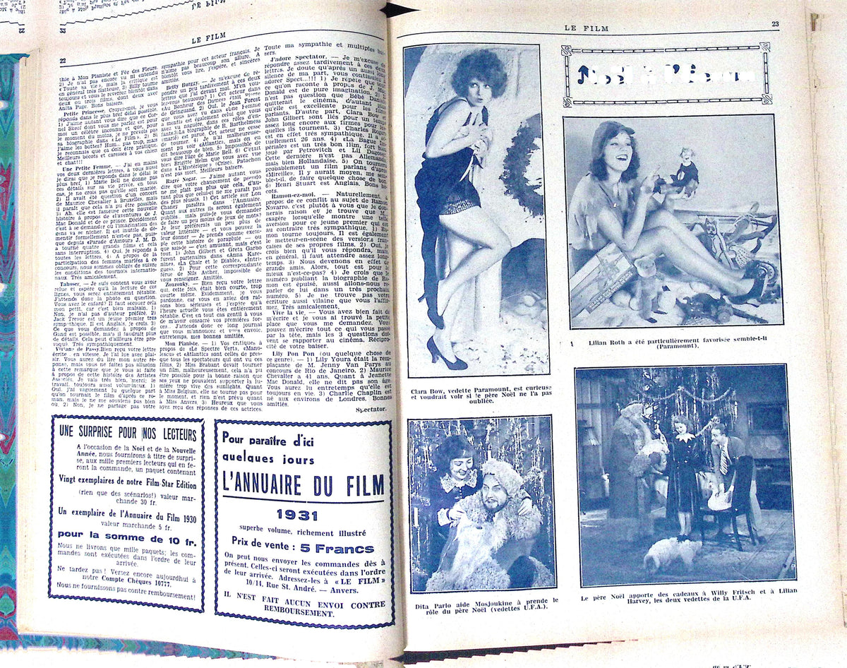 Livre ancien - Cinéma - Reliure de la revue "Le livre du cinéma" 104 numéros - EO - 1930/1931 - TTBE - Patria
