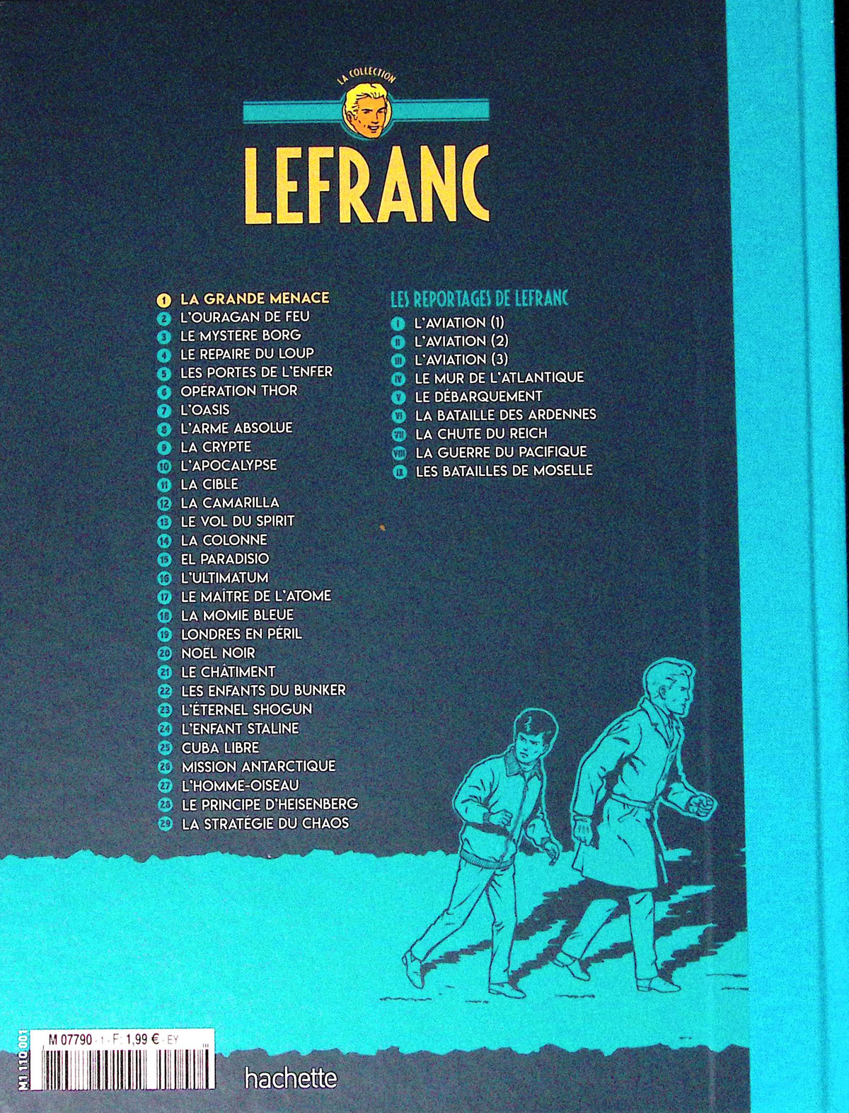 Bd - Lefranc - La collection - Tome 1 - La grande menace - Jacques Martin - RE - 2019 - TTBE - Hachette