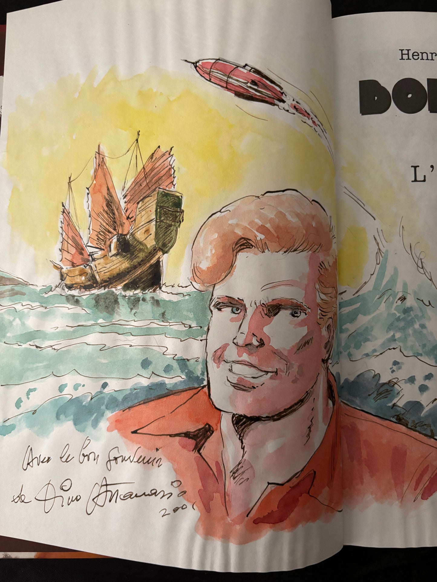Bd dédicacée - Bob Morane - L'oiseau de feu - Attanasio - RE - 1995 - TTBE - Lefrancq