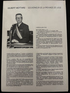 Bd dédicacée - Gilbert Mottard, Gouverneur de la province de Liège - Lidjwès, fir di l'èsse ét dél mostrer - Walthery et Permantier - EO - 1987- TTBE -  Perron Wahle