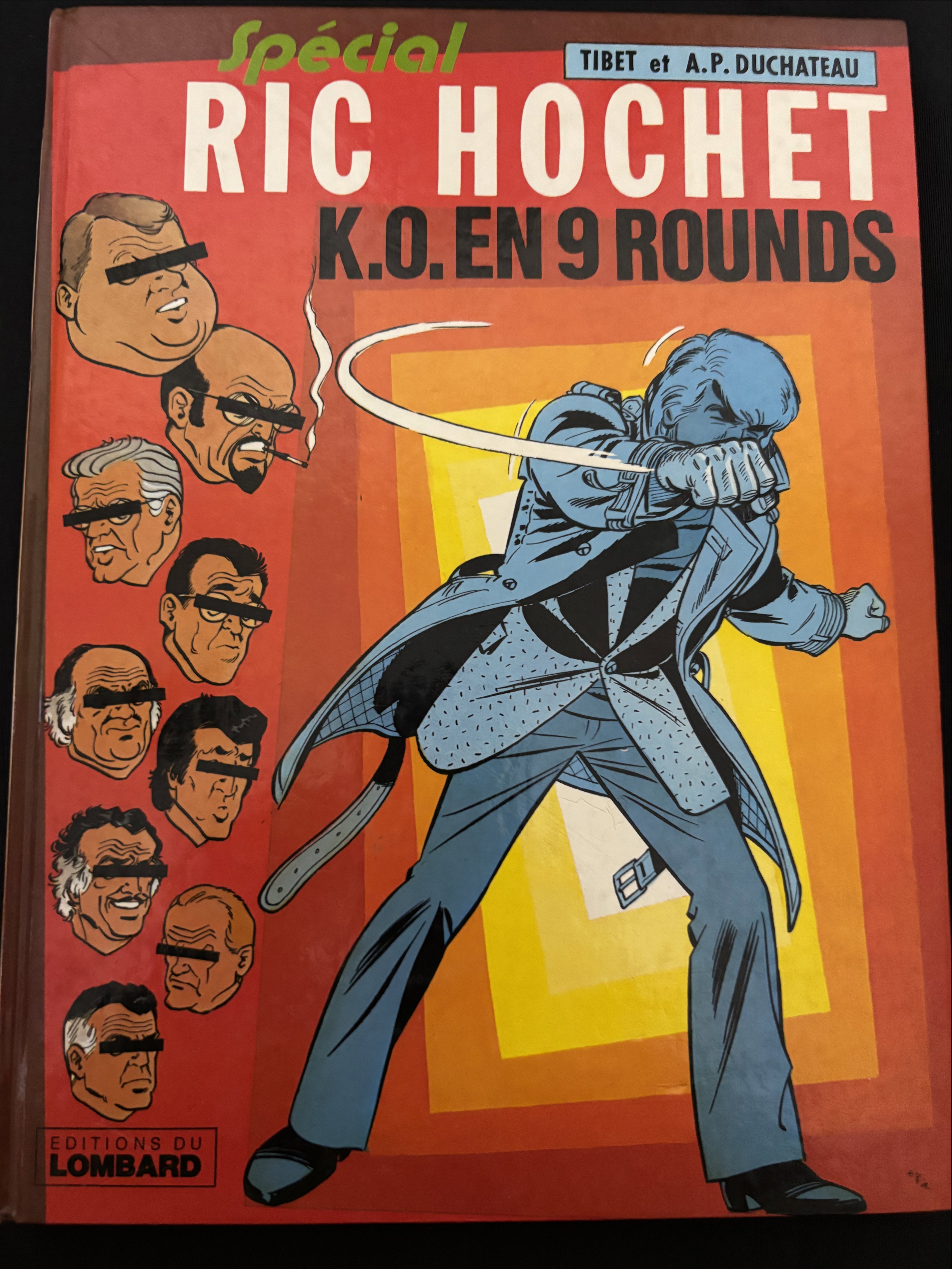 Bd dédicacée - Ric Hochet - K.O en 9 rounds - Tibet - EO - 1980- EM - Lombard