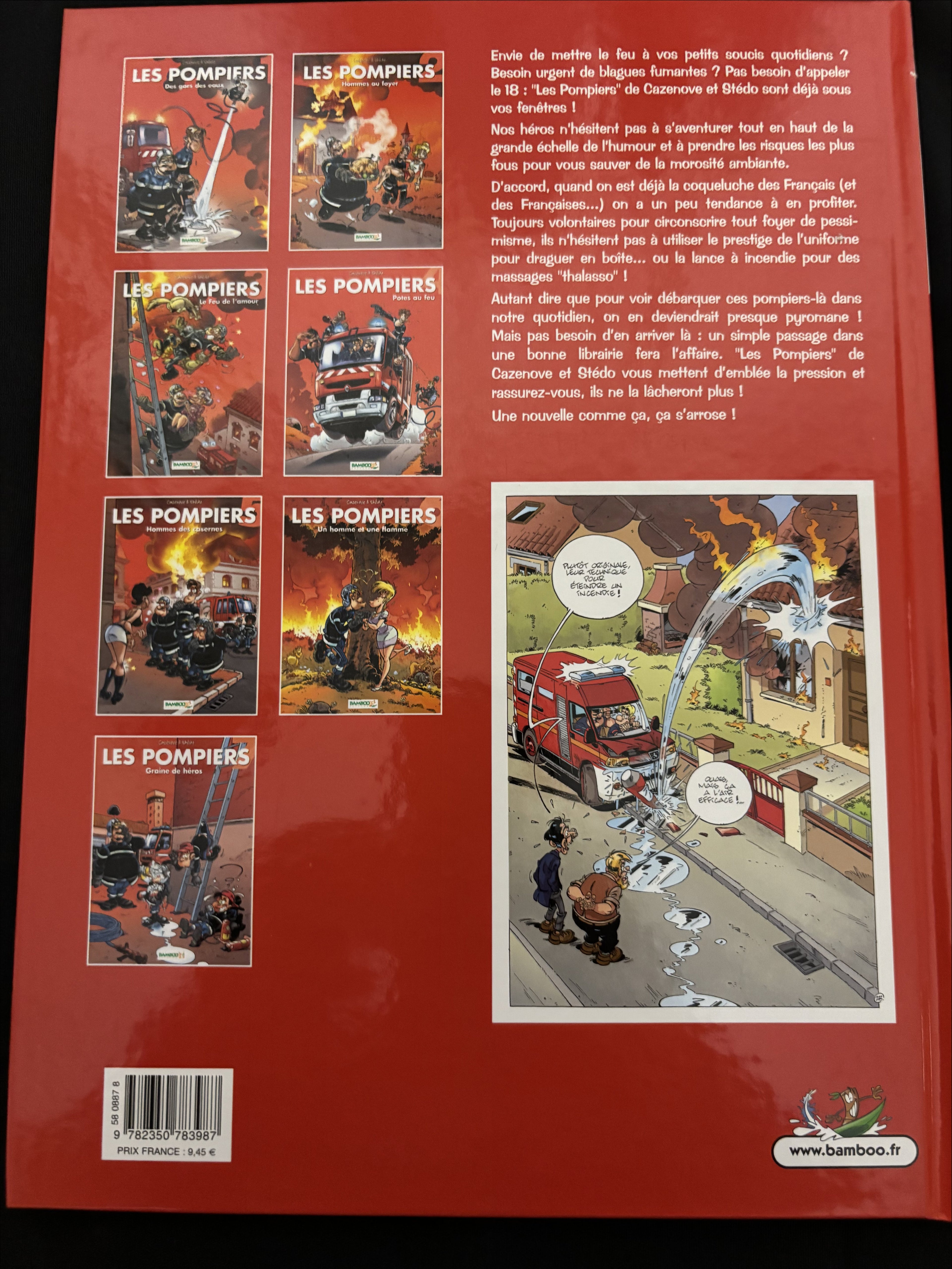 Bd dédicacée - Les pompiers - Graine de héros - Tome 7 - Stédo - EO - 2008 - TTBE- Bamboo