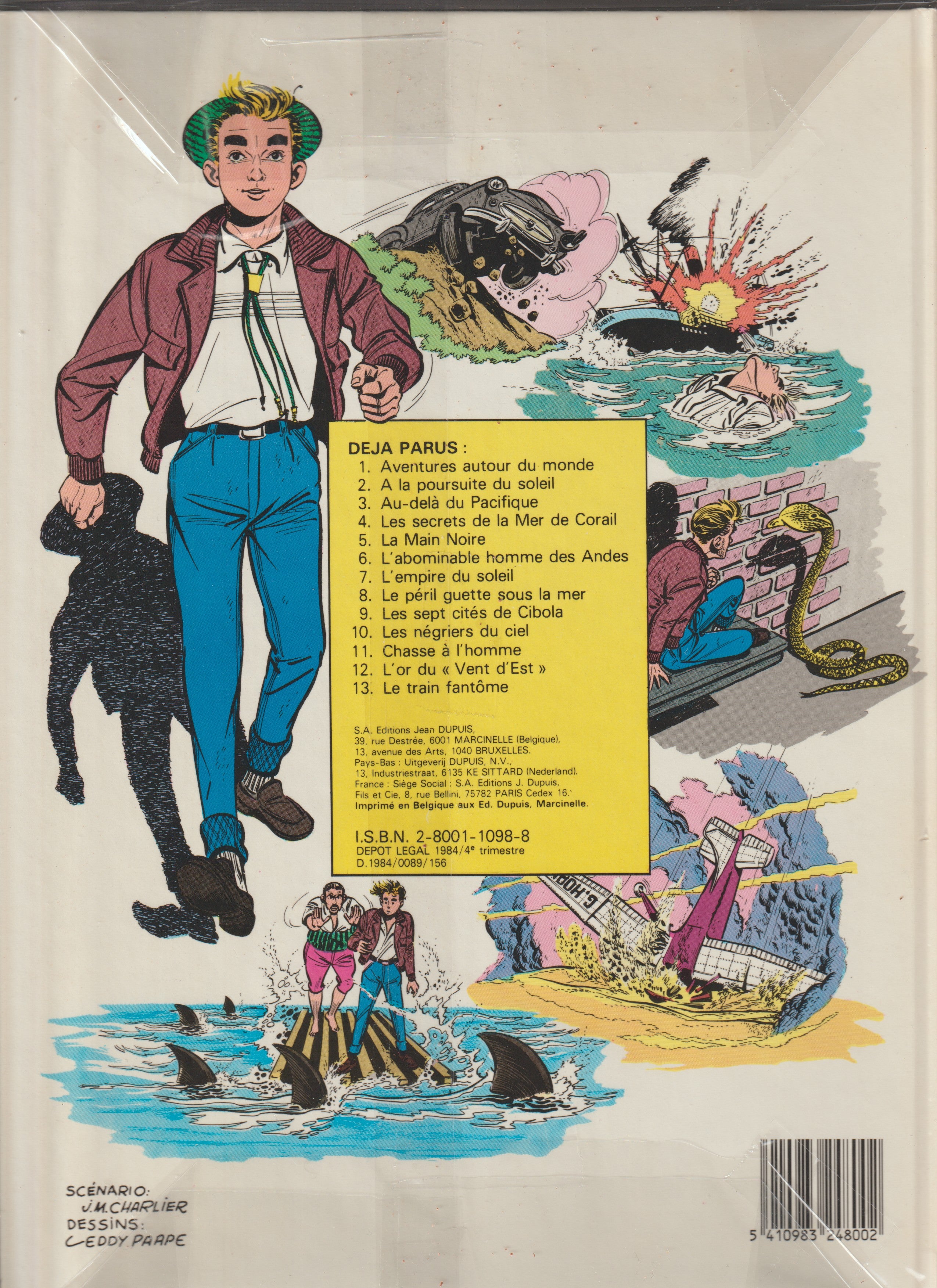 Bd - Marc Dacier - Au dela du pacific - Tome 3 - Paape Eddy - RE - 1984 - TTBE - Dupuis