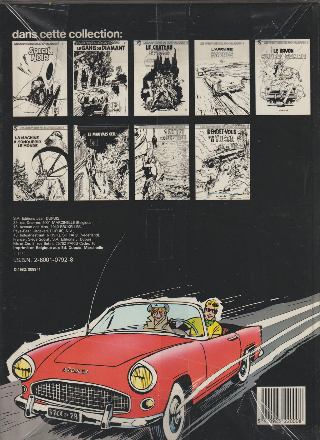 Bd - Les aventures de Jean Valhardi - L'affaires Barnes - Tome 4 - Jijé - RE - 1982 - TTBE - Dupuis