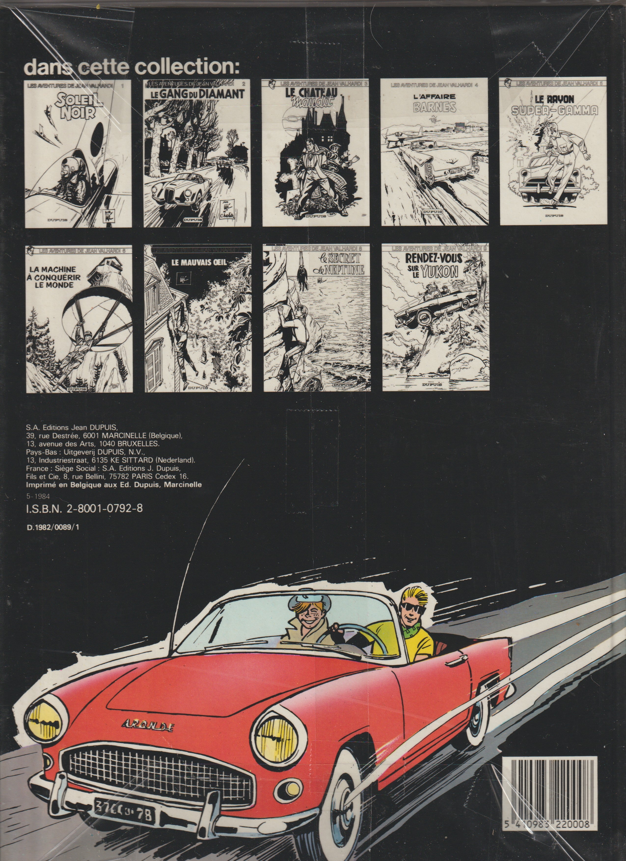 Bd - Les aventures de Jean Valhardi - L'affaires Barnes - Tome 4 - Jijé - RE - 1982 - TTBE - Dupuis