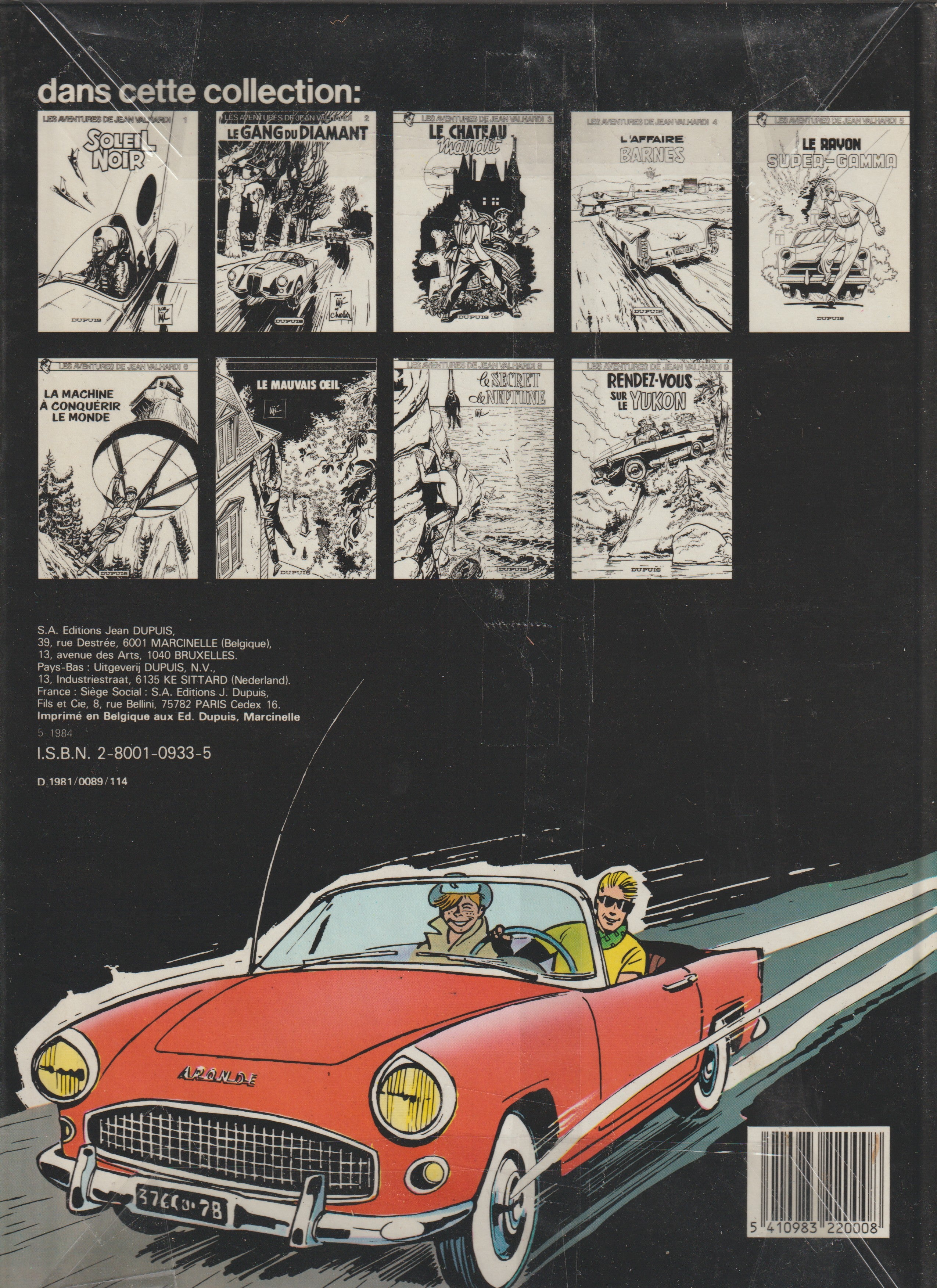 Bd - Les aventures de Jean Valhardi - La machine à conquérir le monde - Tome 6 - Jijé - RE - 1982 - TTBE - Dupuis