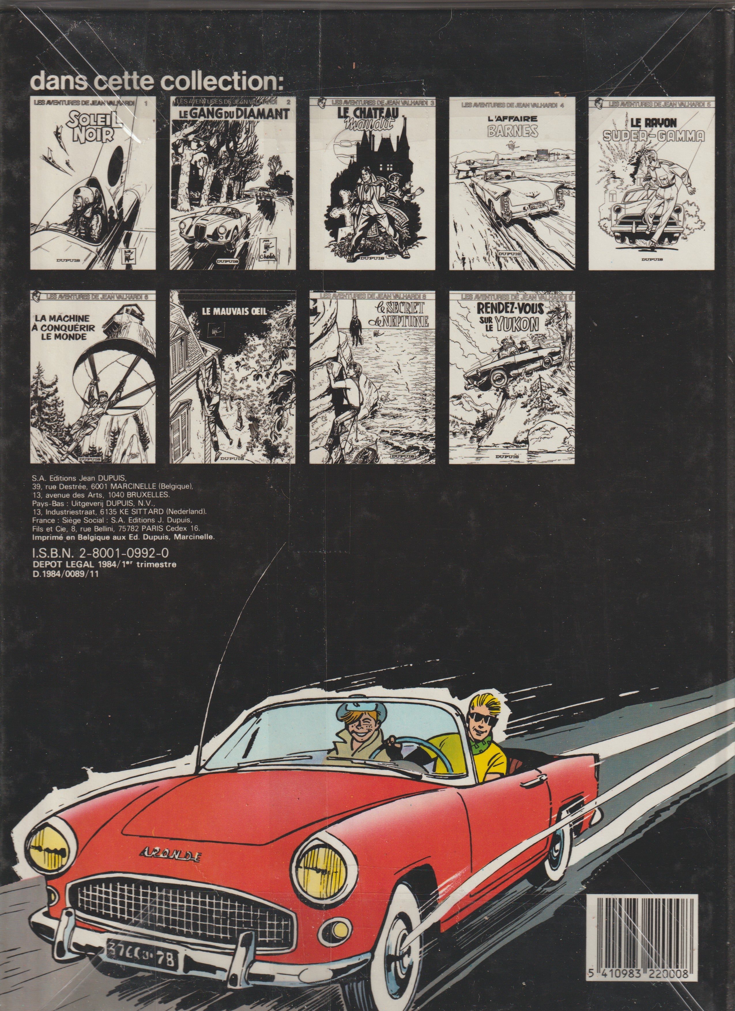 Bd - Les aventures de Jean Valhardi - Rendez-vous sur le Yukon - Tome 9 - Jijé - RE - 1984 - TTBE - Dupuis