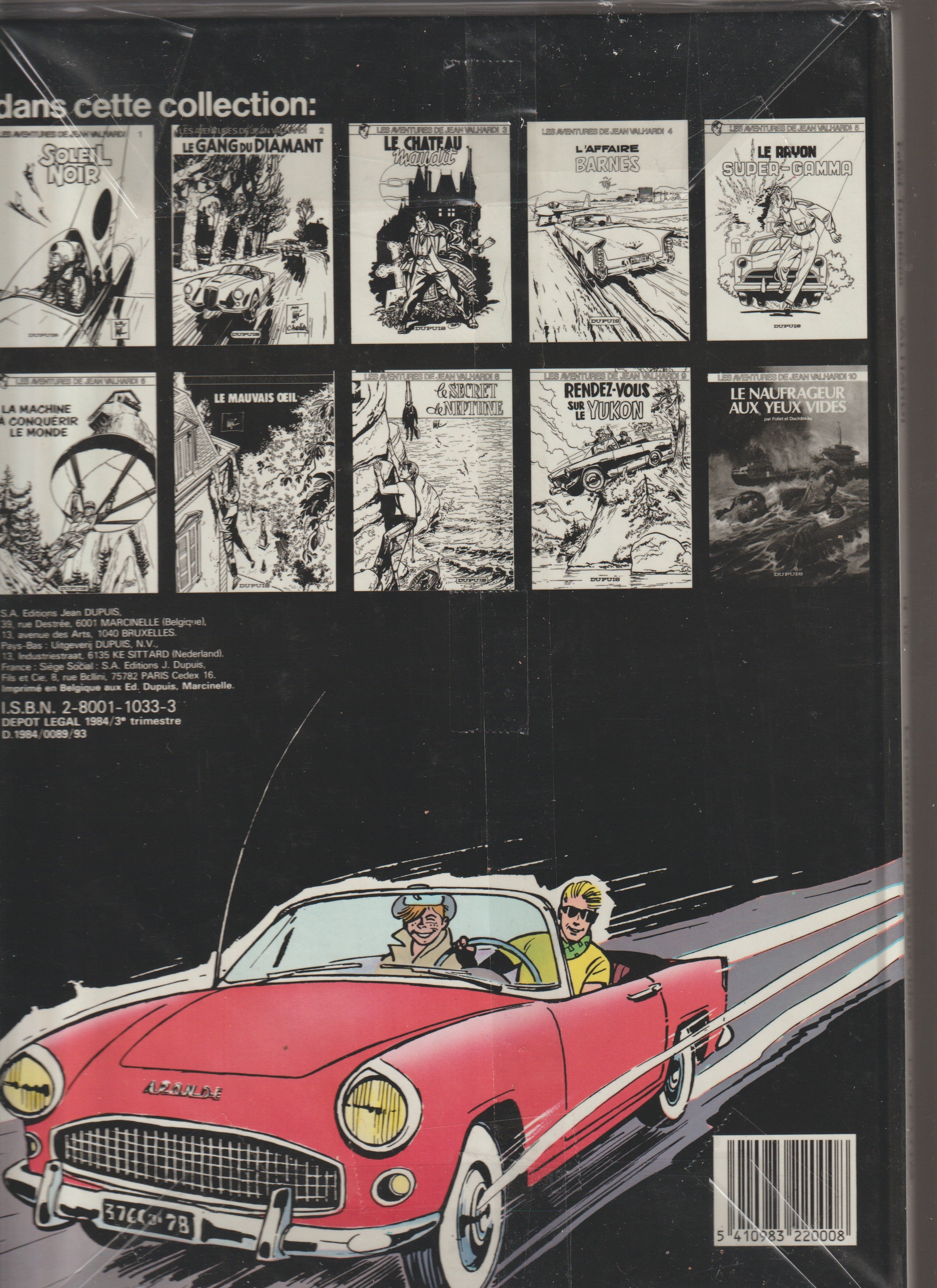 Bd - Les aventures de Jean Valhardi - Le naufrageur au yeux vides - Tome 10 - Jijé - RE - 1984 - TTBE - Dupuis