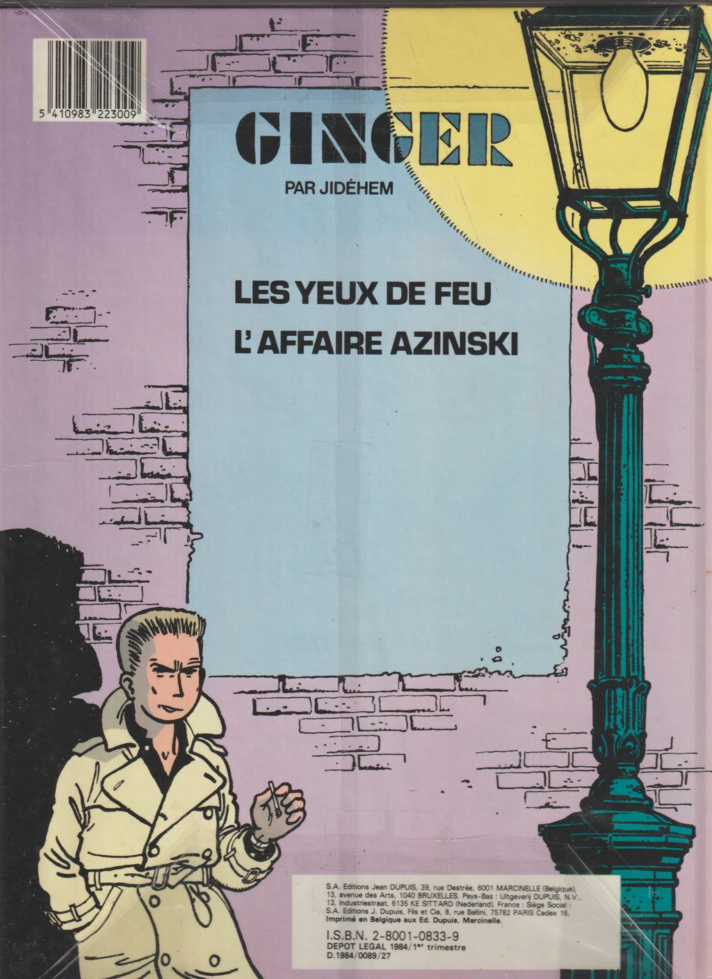 Cómic - Ginger - El caso Azinski - Tomo 2 - Jidéhem - EO - 1984 - TTBE - Dupuis