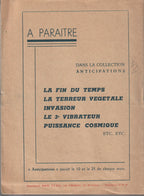 Livre science-fiction - Collection Anticipations - Livrets 1 à 13  - EO - 1945/1946- TBE- La Lucarne