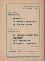 Livre science-fiction - Collection Anticipations - Livrets 1 à 13  - EO - 1945/1946- TBE- La Lucarne