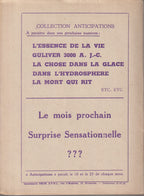 Livre science-fiction - Collection Anticipations - Livrets 1 à 13  - EO - 1945/1946- TBE- La Lucarne