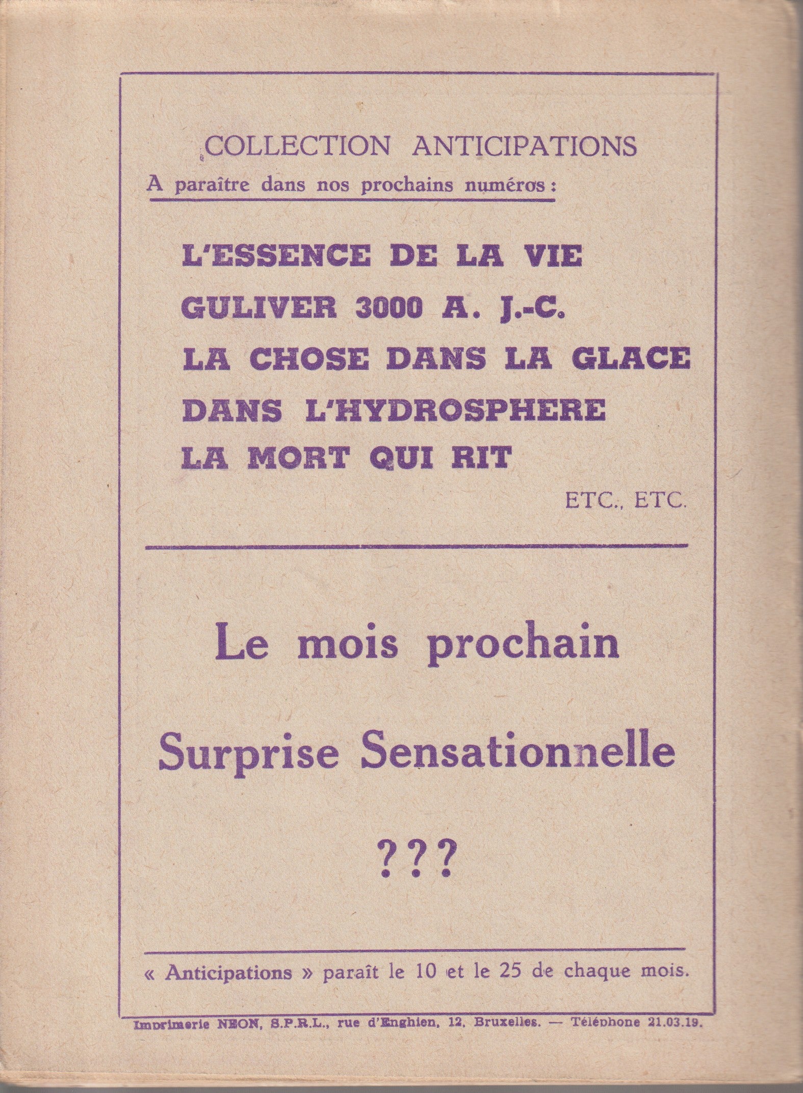 Livre science-fiction - Collection Anticipations - Livrets 1 à 13  - EO - 1945/1946- TBE- La Lucarne
