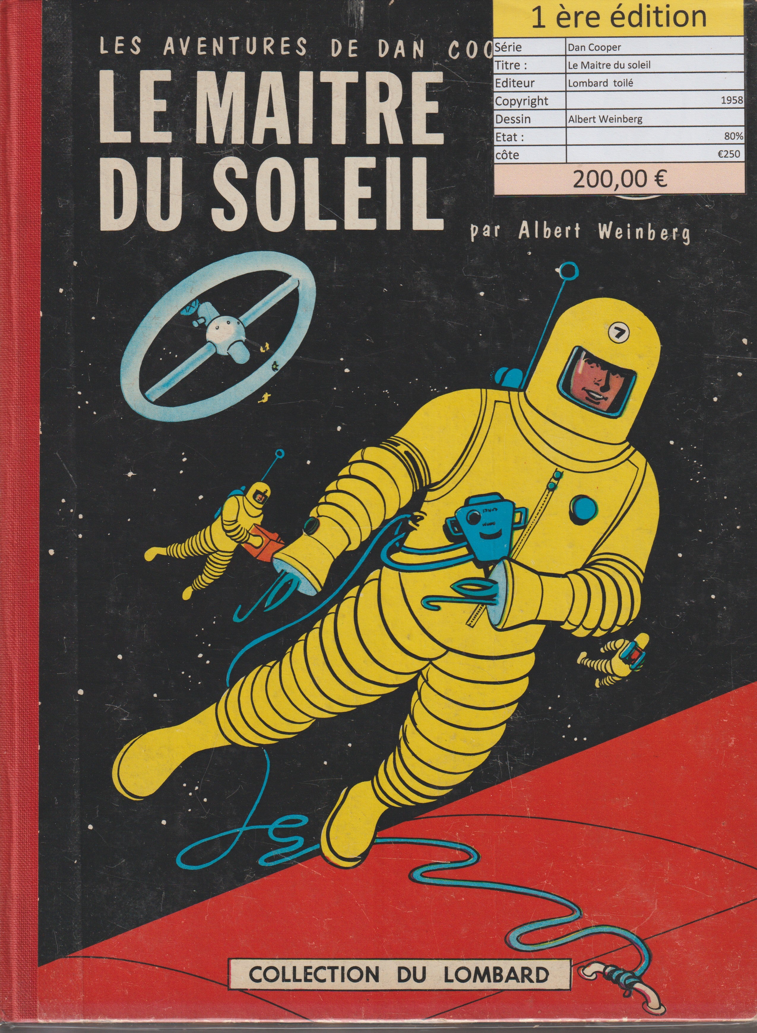 Bd - Dan Cooper - Le maître du soleil - Tome 2 - Weinberg - EO - 1958 - TTBE - Collection du Lombart
