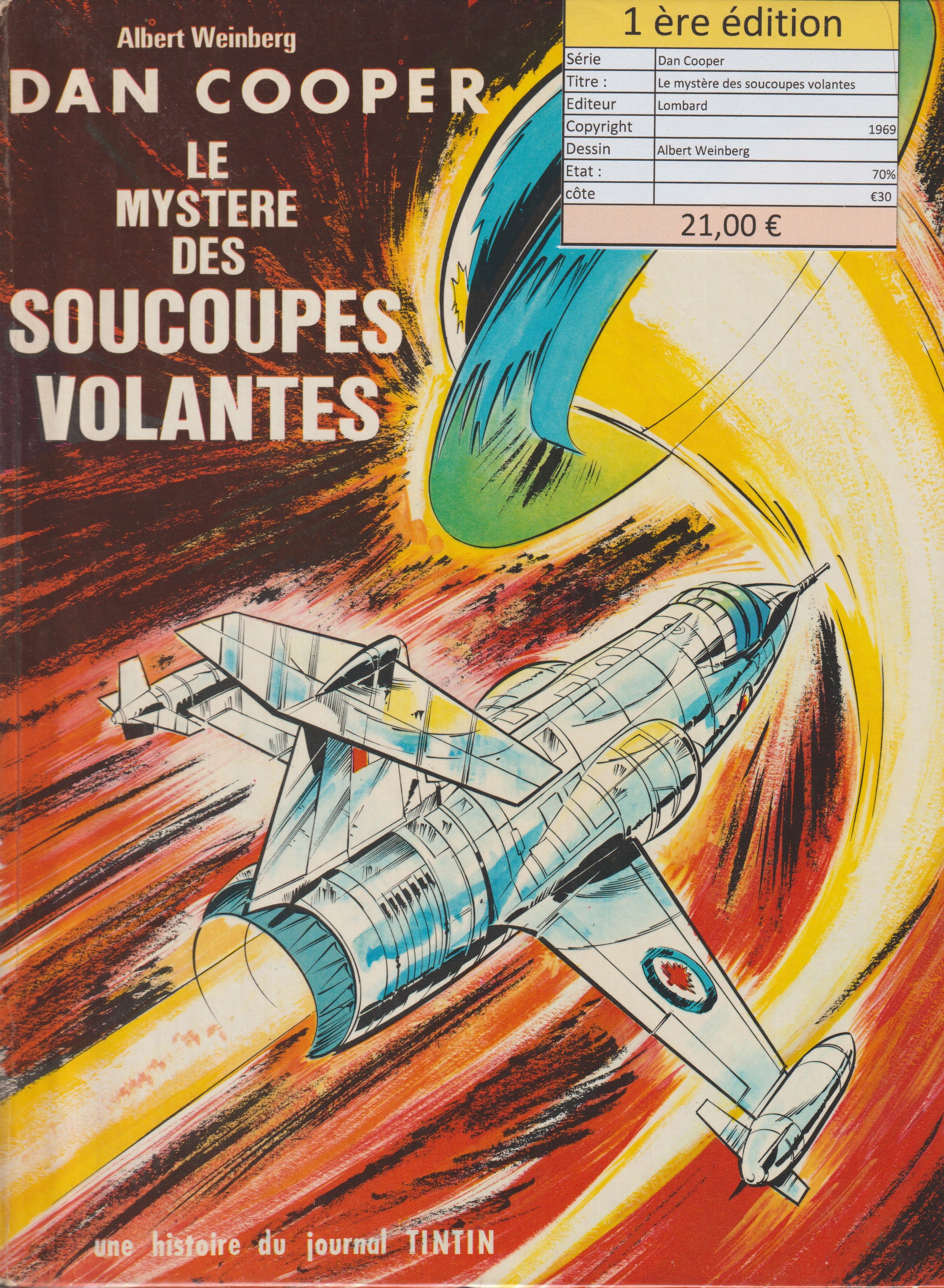 Bd - Dan Cooper - Le mystère des soucoupes volantes - Tome 13 - Weinberg - EO - 1969 - BE - Lombart
