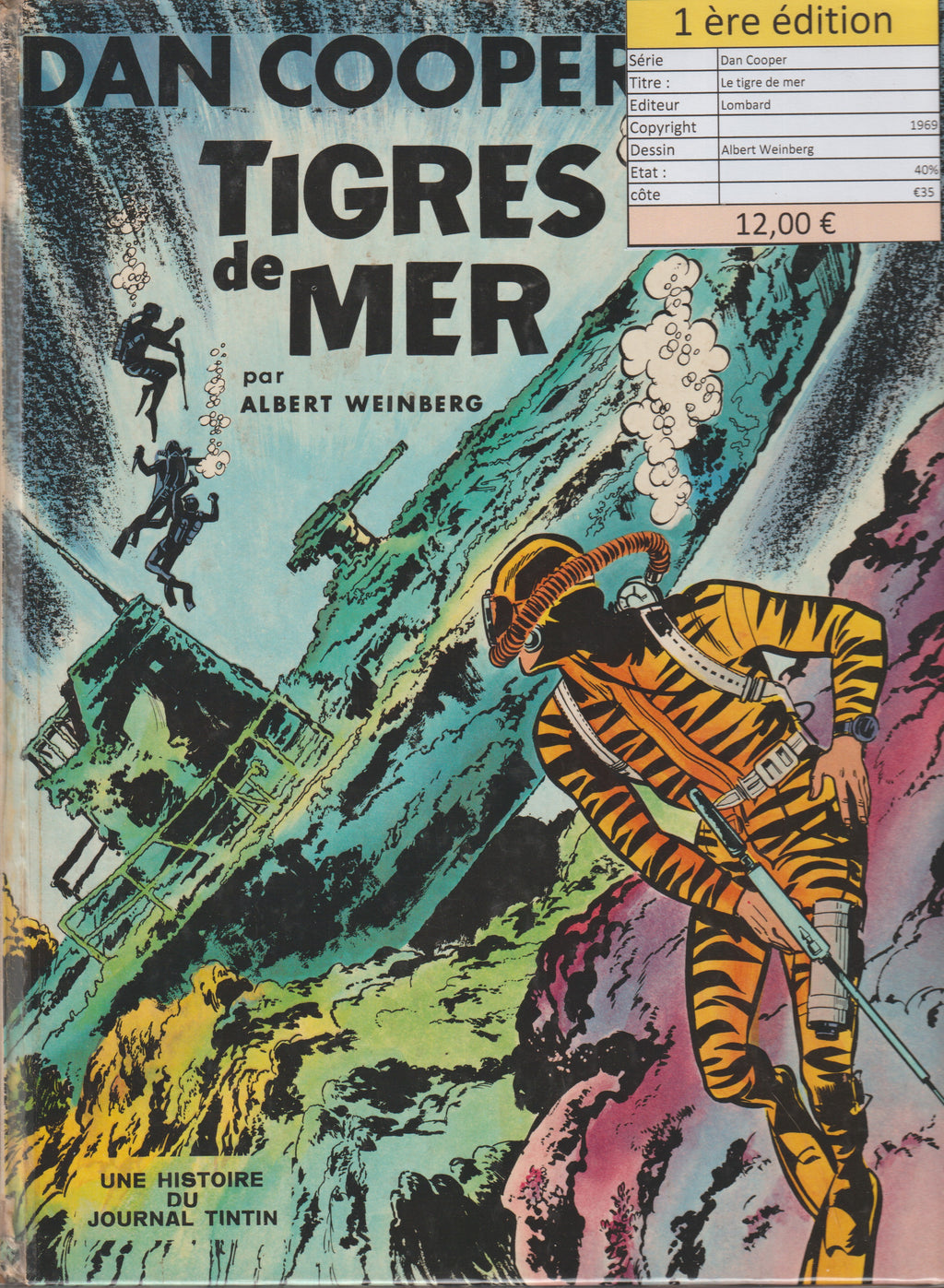 Bd - Dan Cooper - Tigres de mer - Tome 12 - Weinberg - EO - 1969 - EM - Lombart