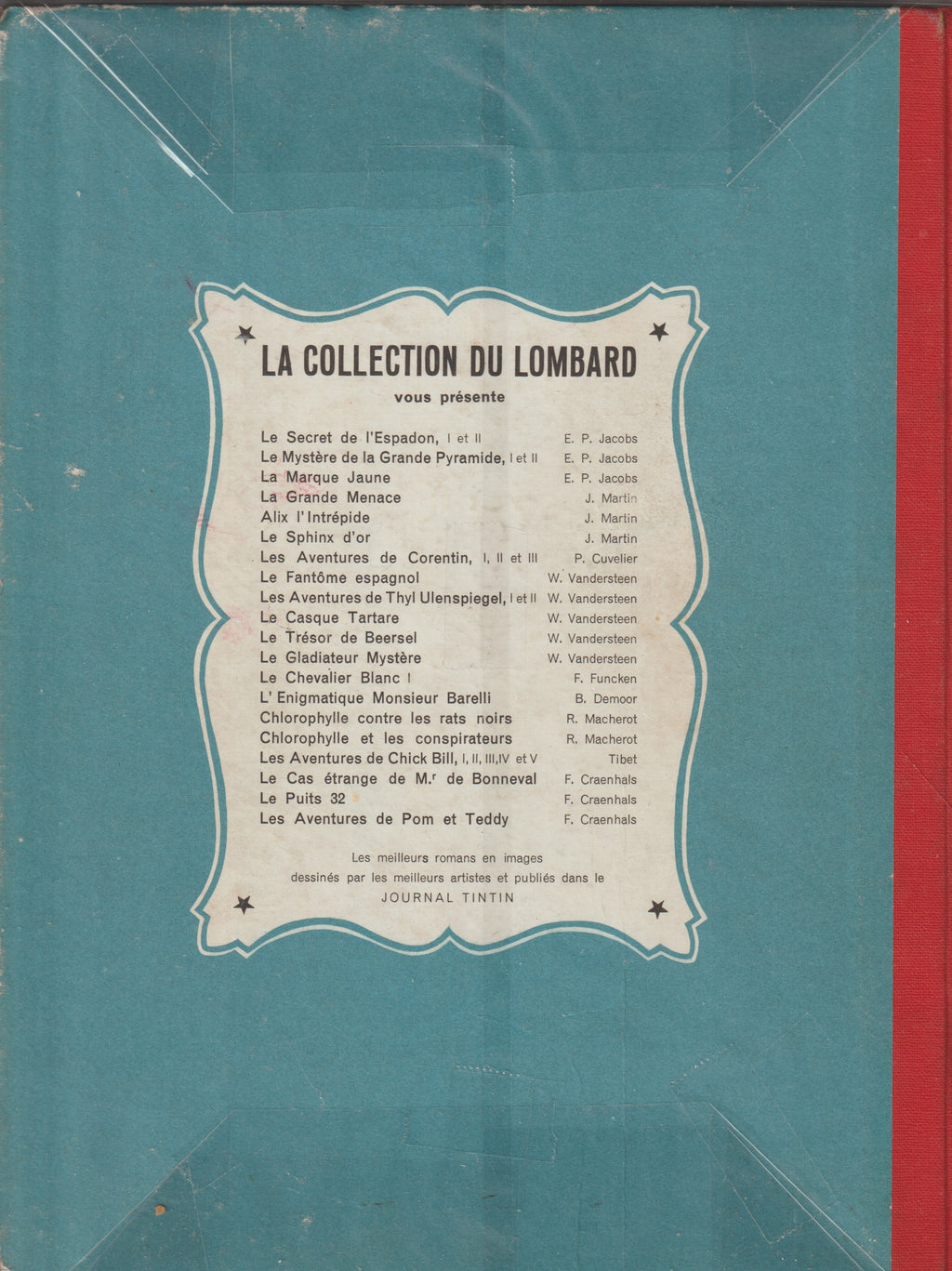 BD -Chlorophylle - Chlorophylle contre les rats noirs - E.O - Reliure tissus - 1956 - TBE - Collection du Lombard