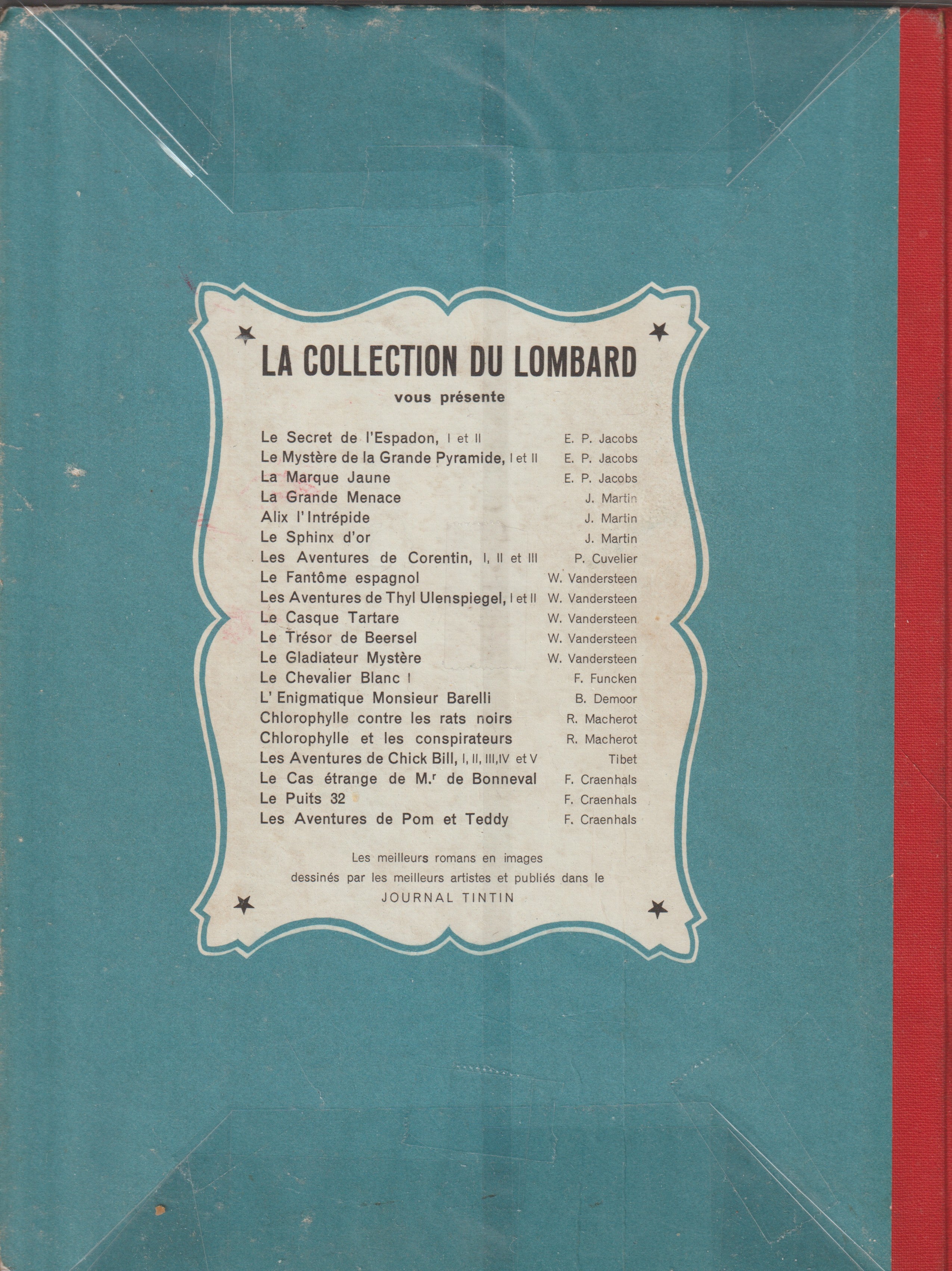 BD -Chlorophylle - Chlorophylle contre les rats noirs - E.O - Reliure tissus - 1956 - TBE - Collection du Lombard