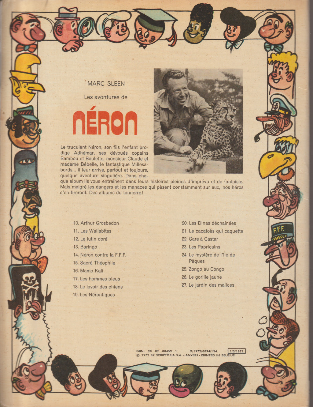 Bd - Les aventures de Neron - Le jardin des malices - Tome 27 (Erasmes) - Marc Sleen - EO - 1972 - TTBE - Editions Erasmes