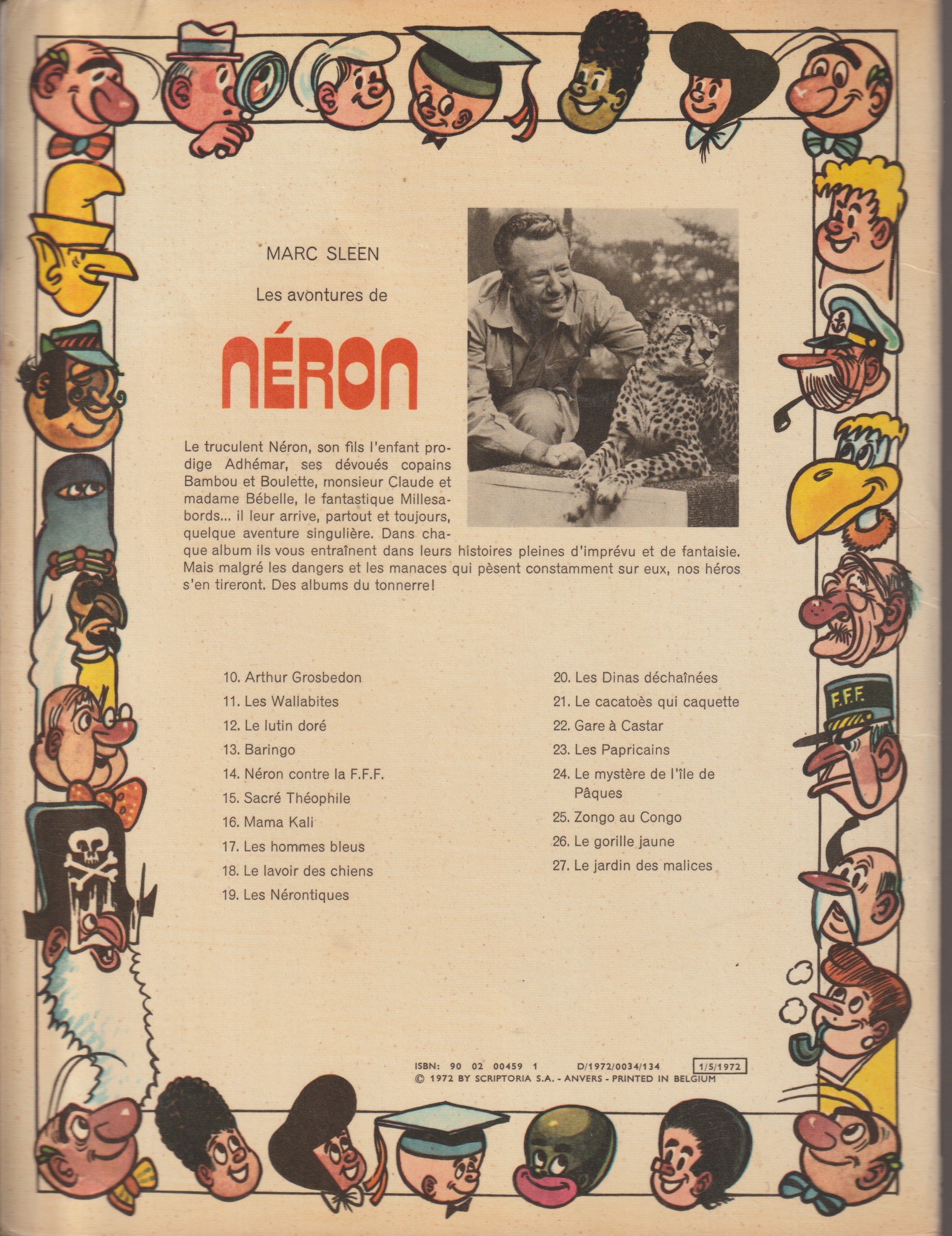 Bd - Les aventures de Neron - Le jardin des malices - Tome 27 (Erasmes) - Marc Sleen - EO - 1972 - TTBE - Editions Erasmes