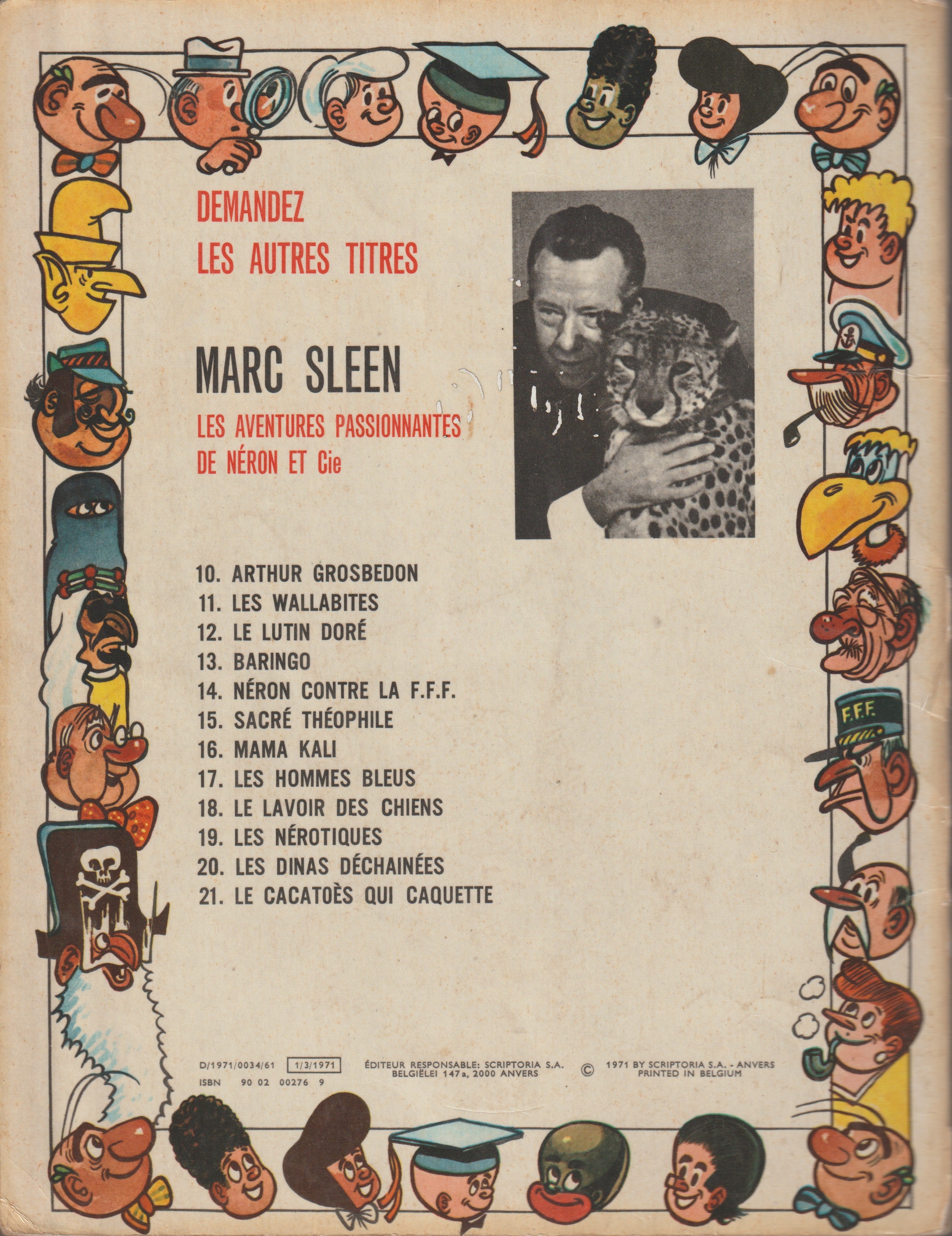 Bd - Las aventuras de Nerón - El cacatúa que cacarea - Tomo 21 (Erasmes) - Marc Sleen - EO - 1971 - TTBE - Ediciones Erasmes