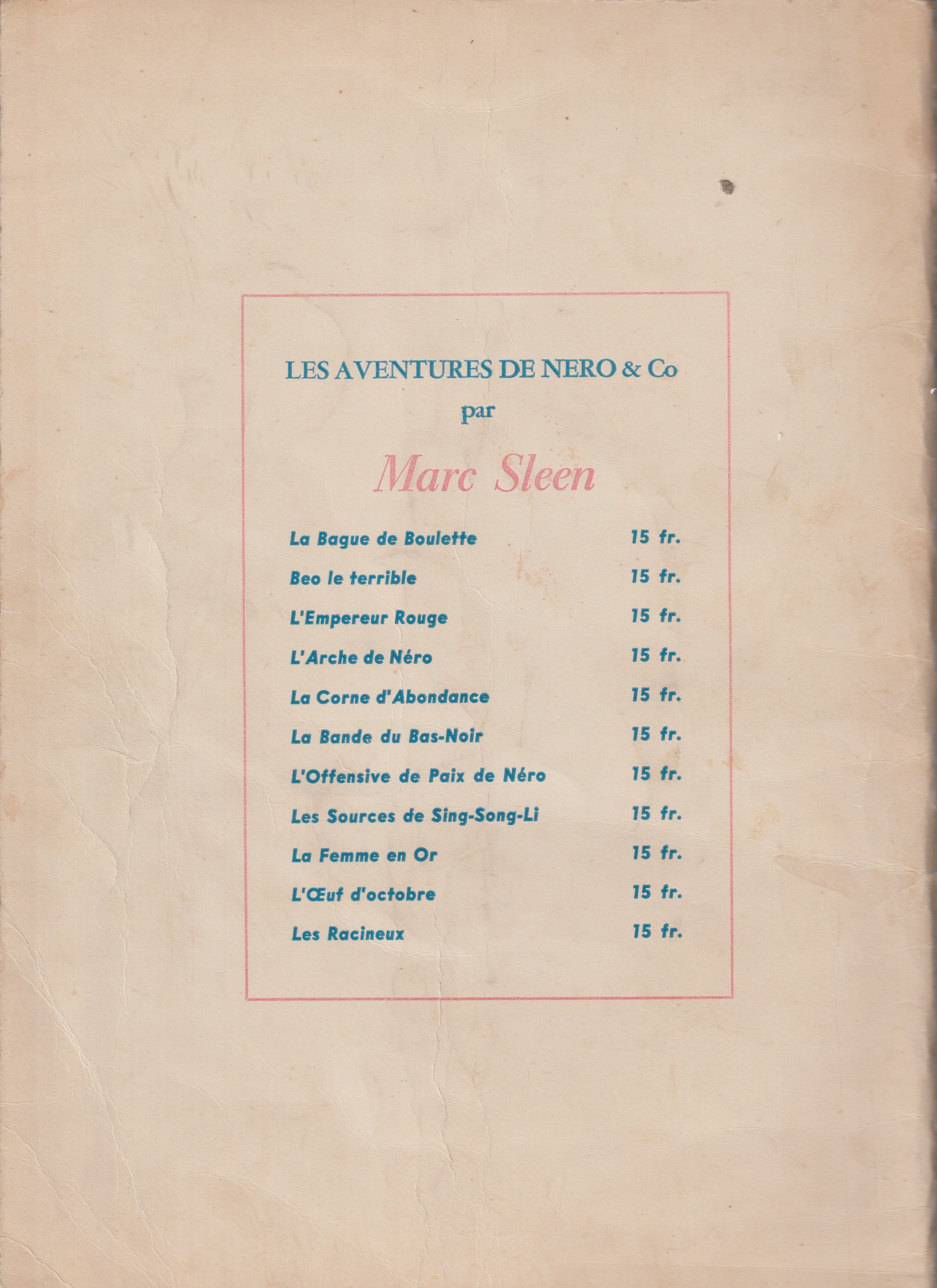 Cómic - Las aventuras de Neron - Las joyas de Gaga-Pan - Tomo 4 - Marc Sleen - EO - 1956 - TTBE - Editions du Samedi