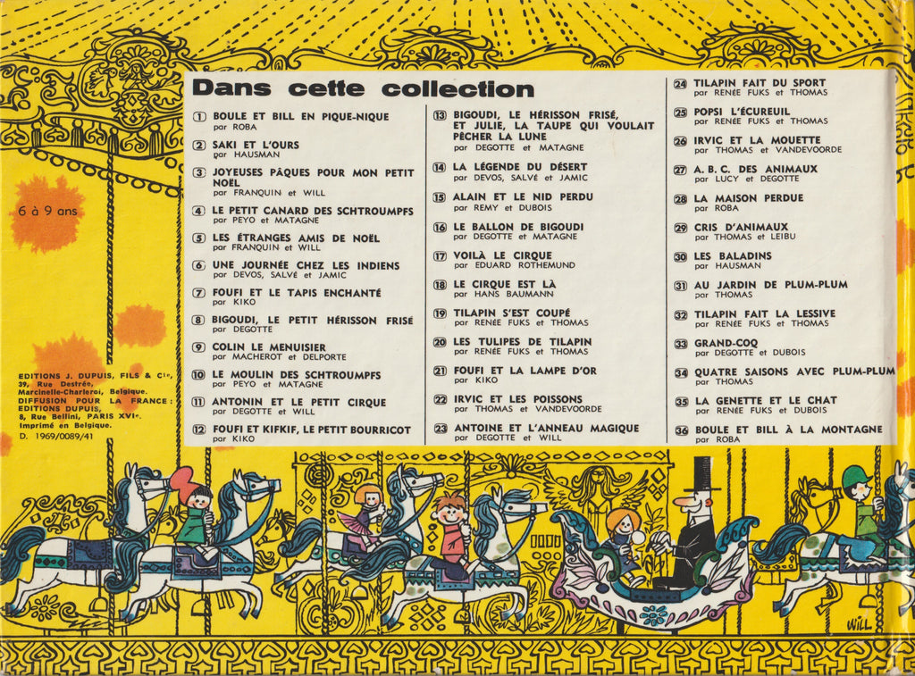 BD Boule et Bill - Boule et Bill in the Mountains - No. 36 - First Edition - 1965 - VGC - Roba - Carrousel Collection
